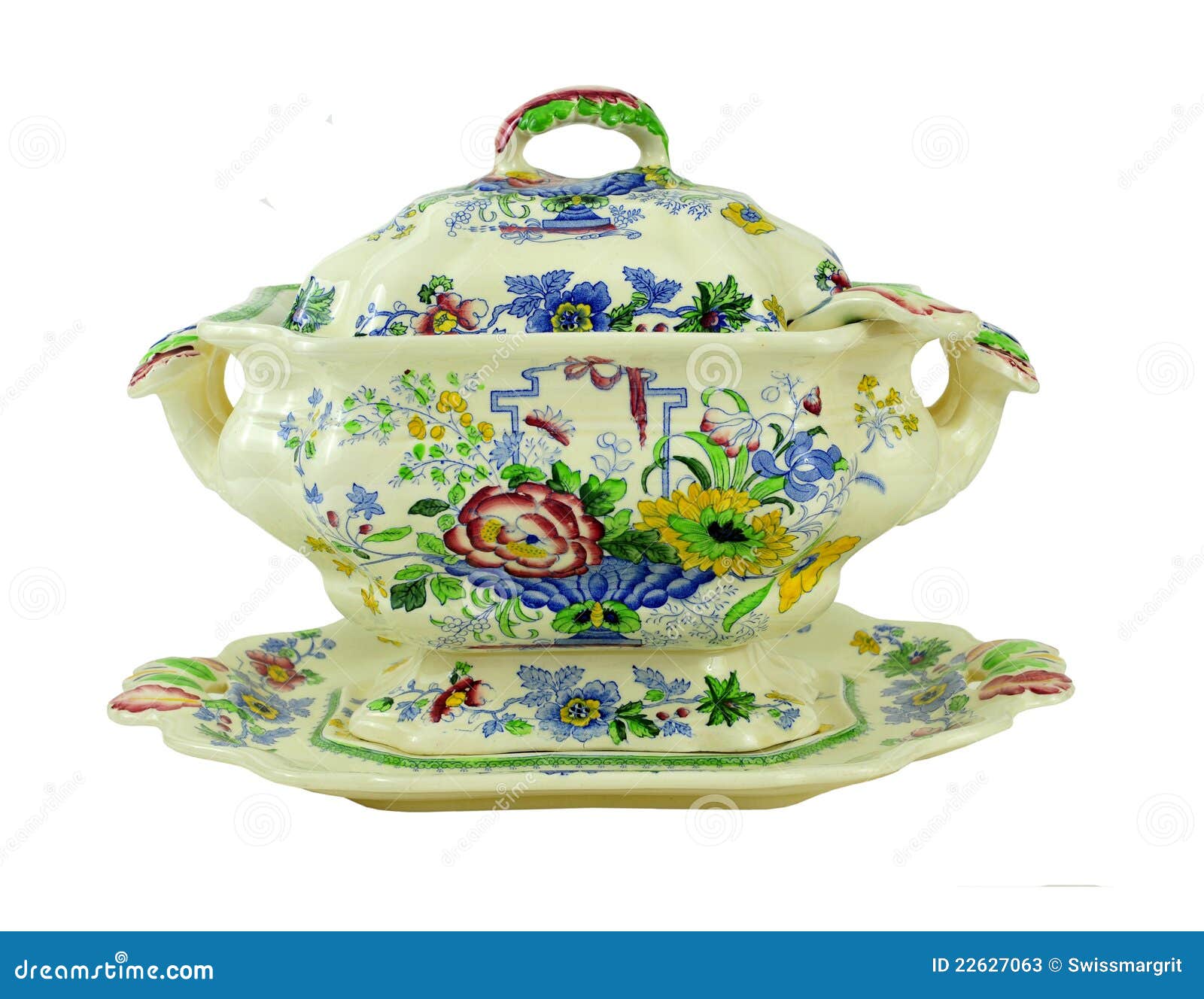Beautiful Hand Painted Tureen Stock Image Image of antique, aged 22627063