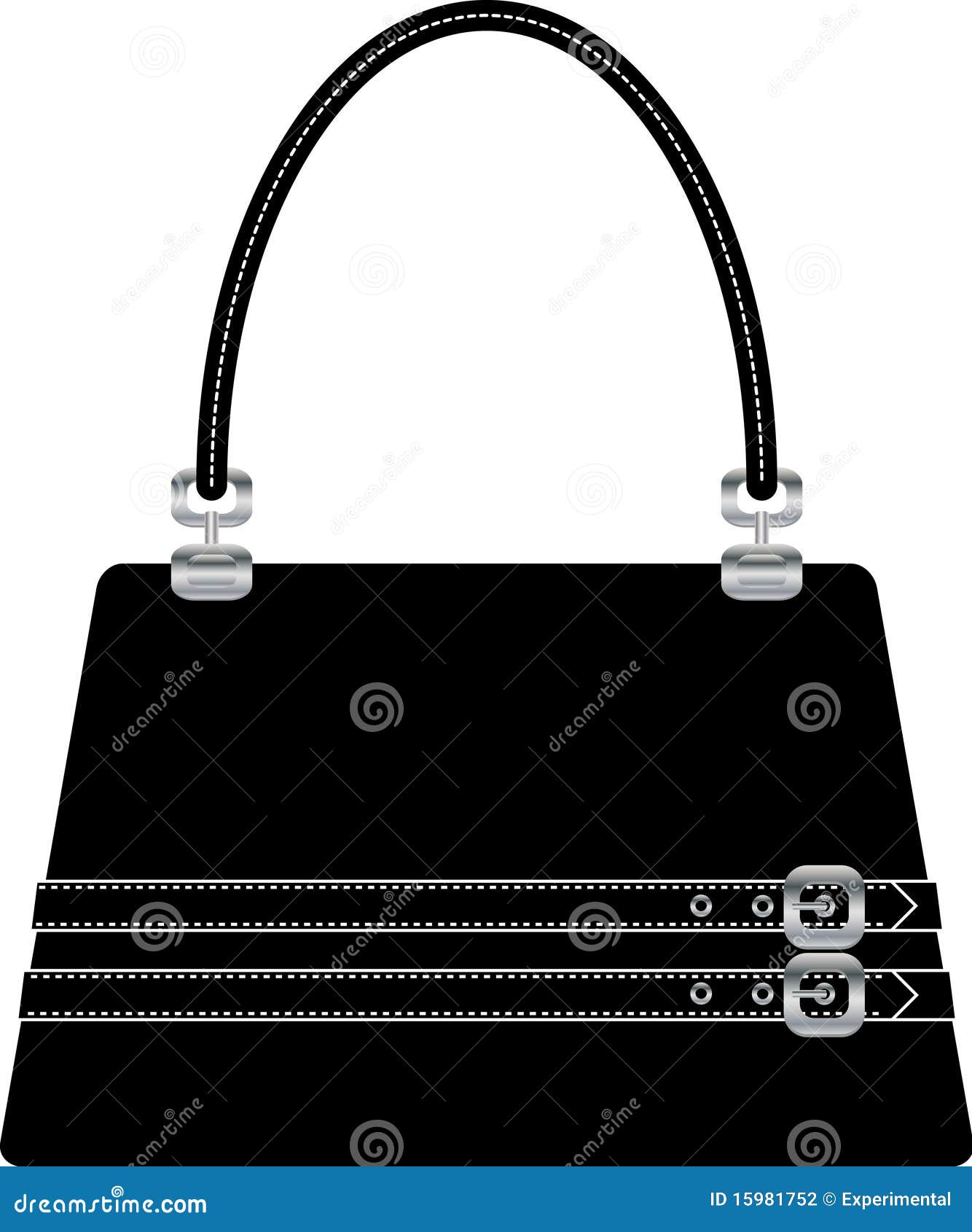 Beautiful handbag purse stock vector. Illustration of clasp - 15981752