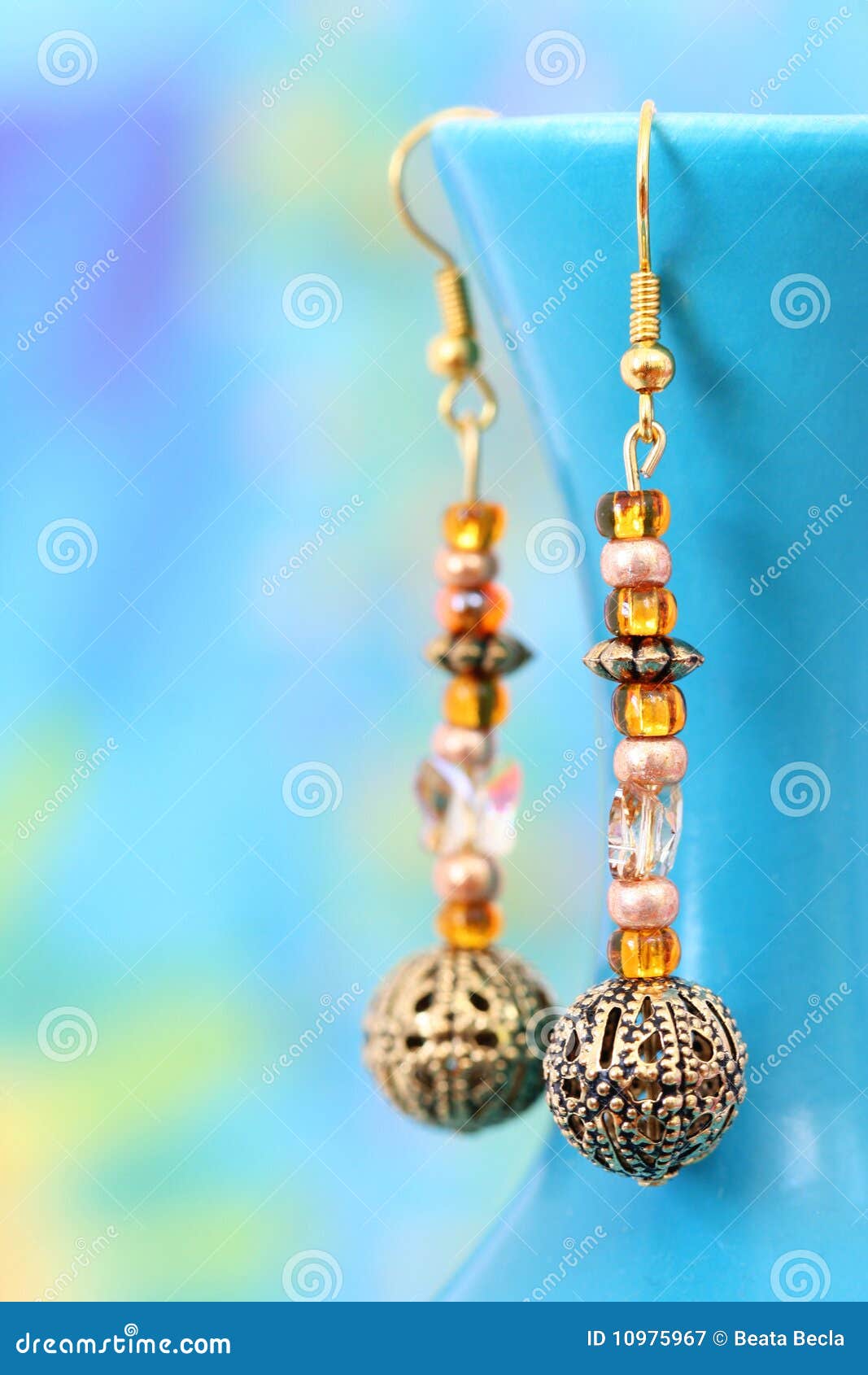 Beautiful Handcrafted Earrings Stock Image Image of golden, jewel 10975967