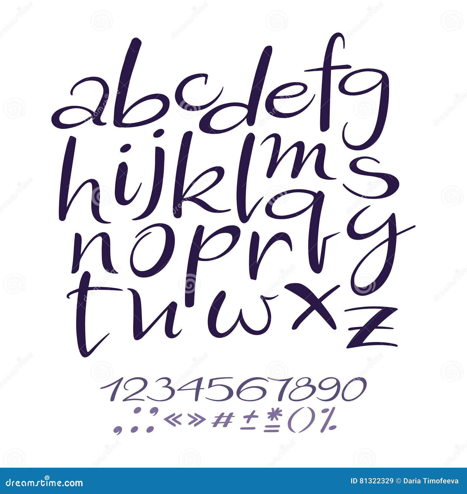Beautiful handwritten font stock vector. Illustration of ...
