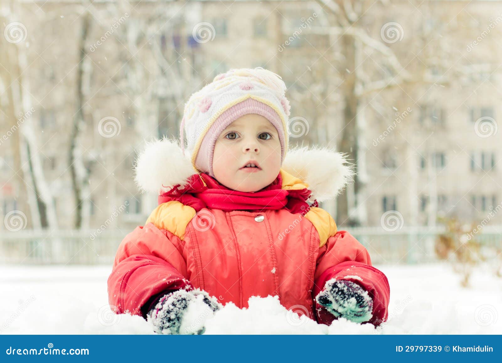 Beautiful Baby in a Red Jacket Stock Image Image of clothing, healthy
