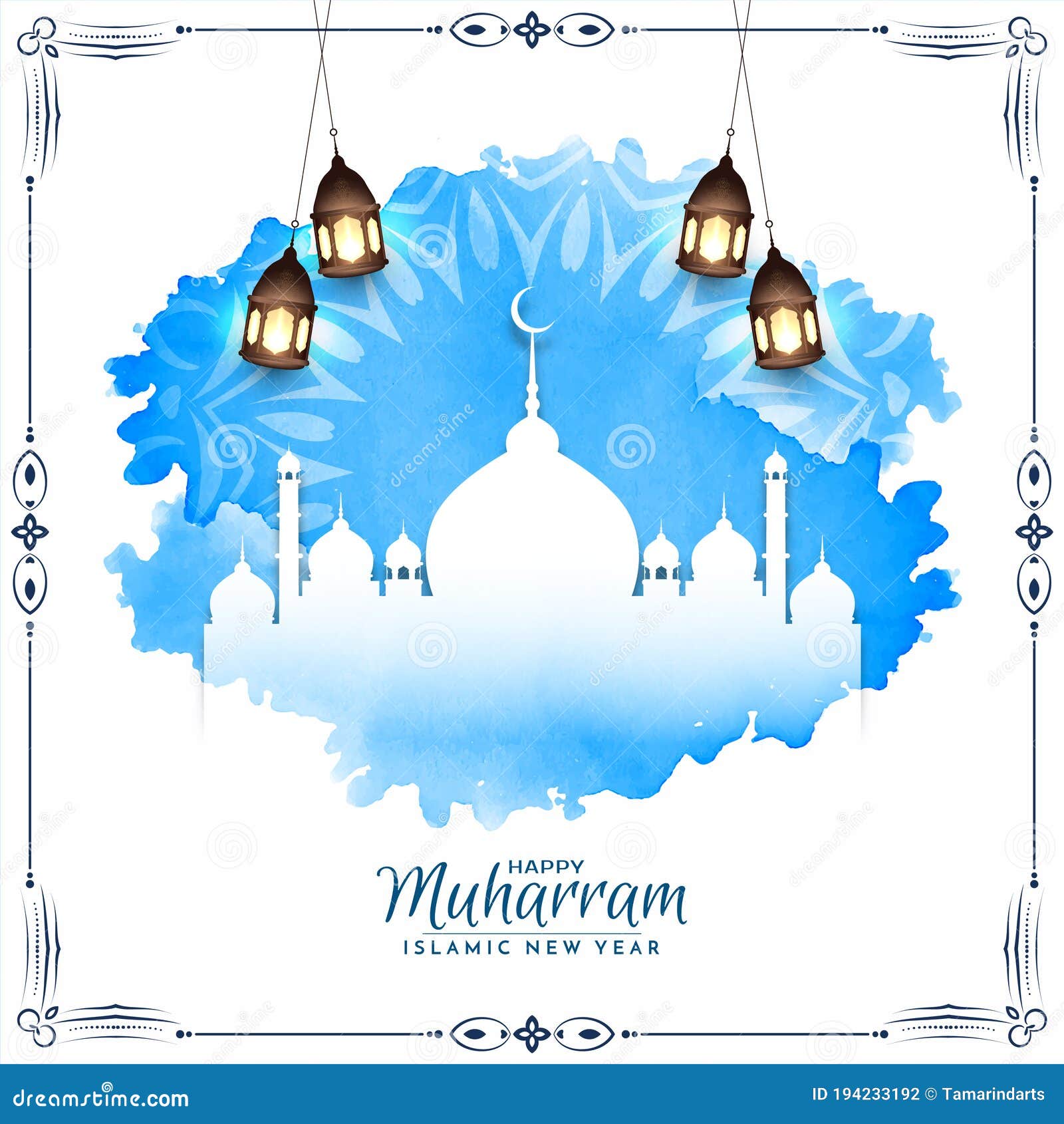 Beautiful Happy Muharram Islamic Festival Background Stock Vector -  Illustration of elegant, allah: 194233192