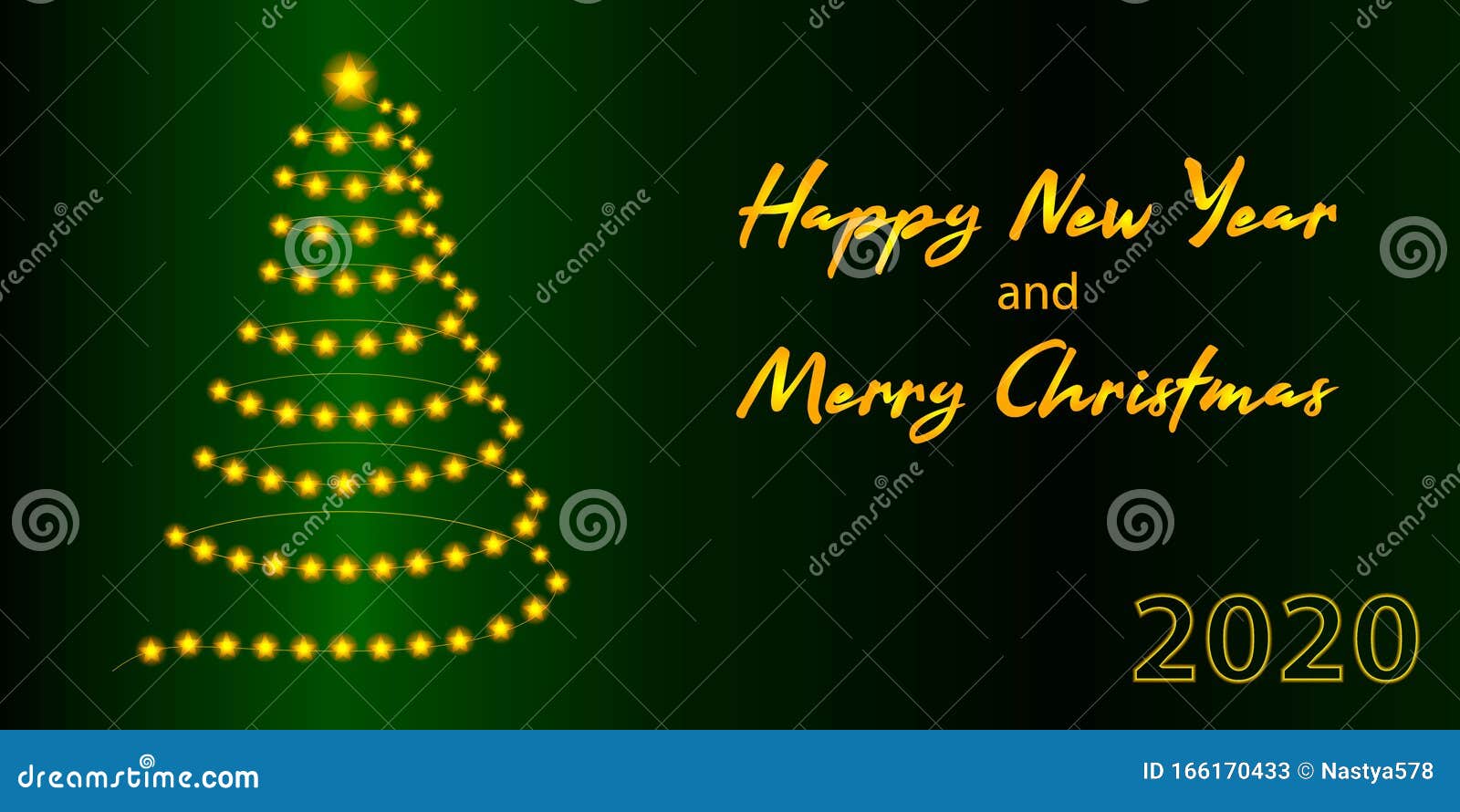 Beautiful Happy New Year and Marry Christmas Card 2020 with ...