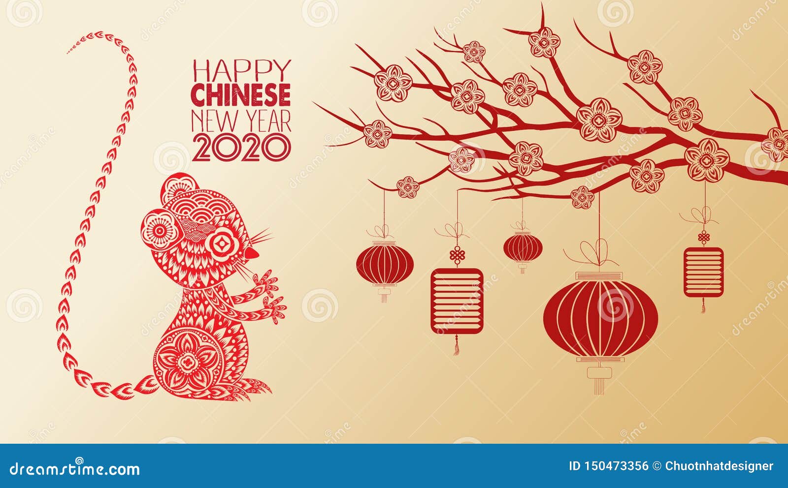Beautiful Happy New Year 2020 Wallpapers. Year of the Rat Stock ...