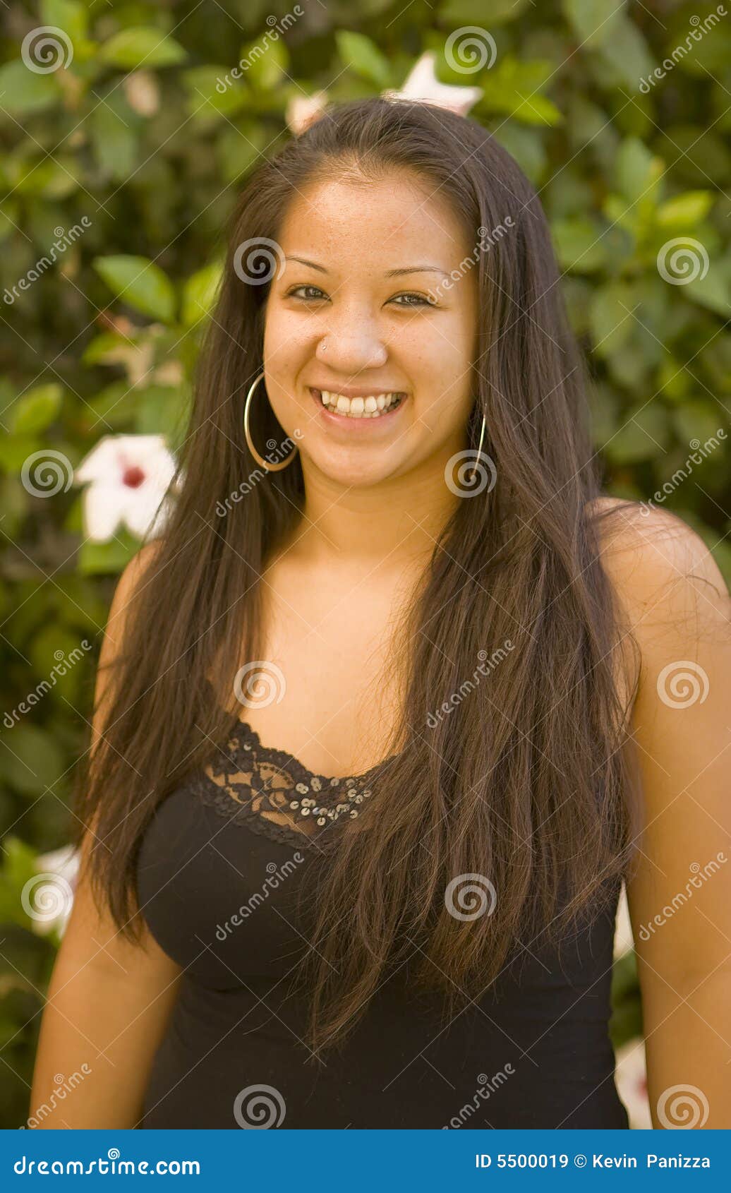 Beautiful Hawaiian Girl Smiling Stock Image - Image: 5500019