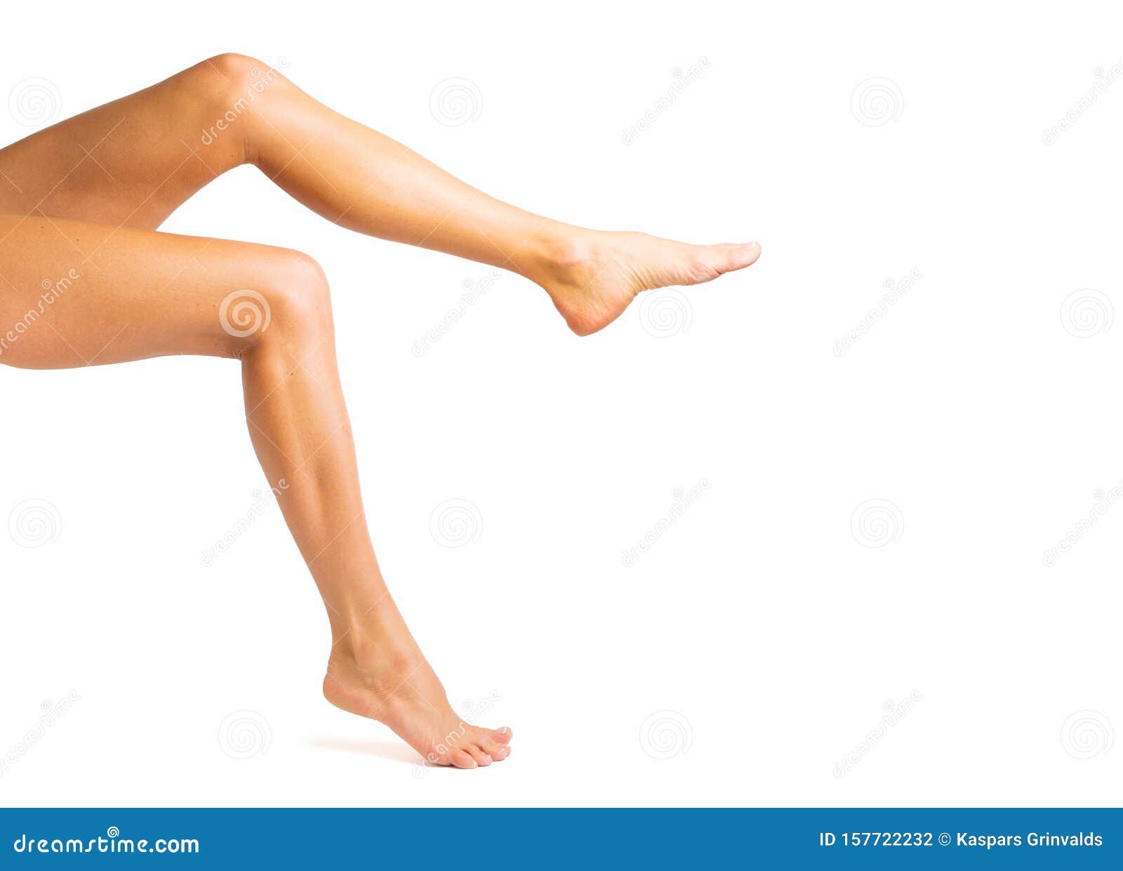 beautiful healthy skin and perfectly waxed woman`s legs