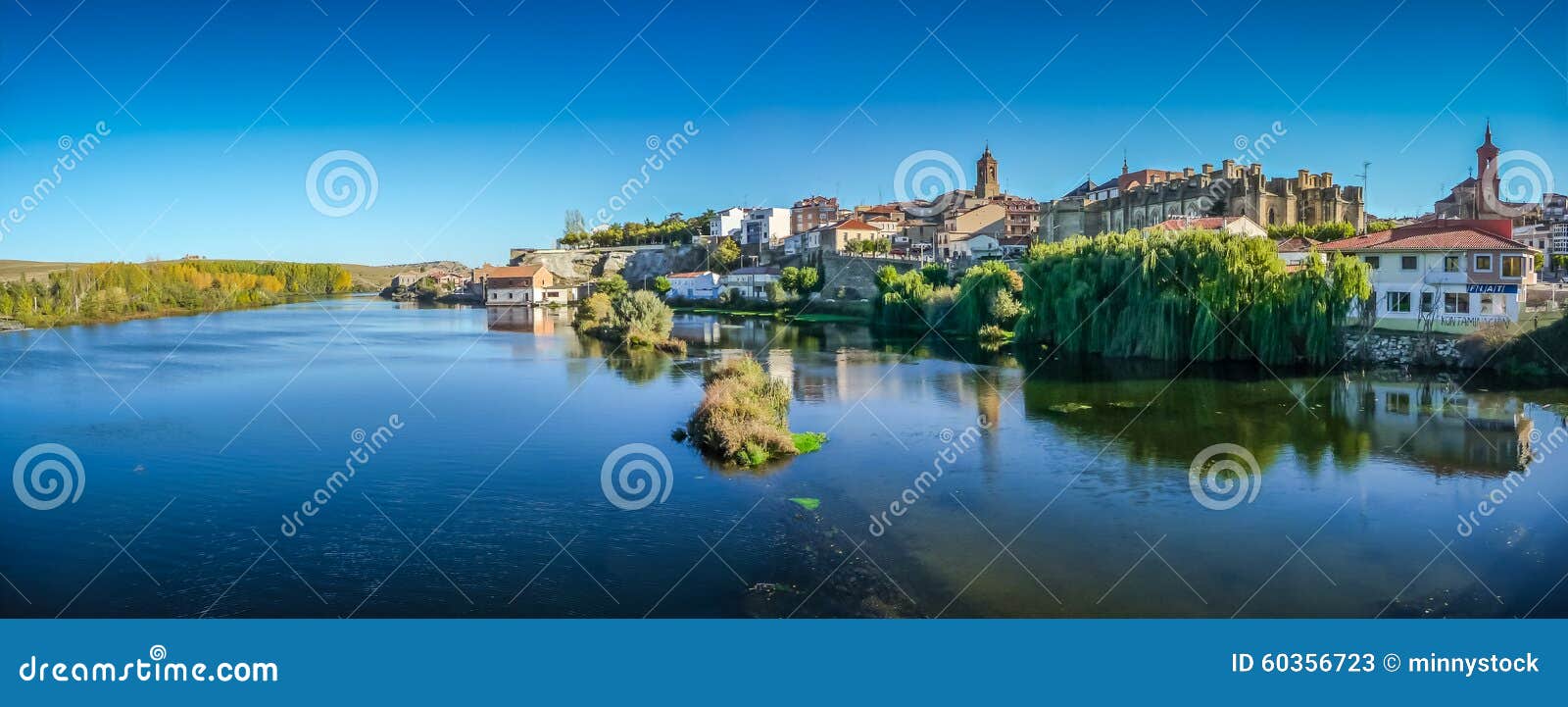 beautiful historic city alba de tormes, castilla y leon, spain