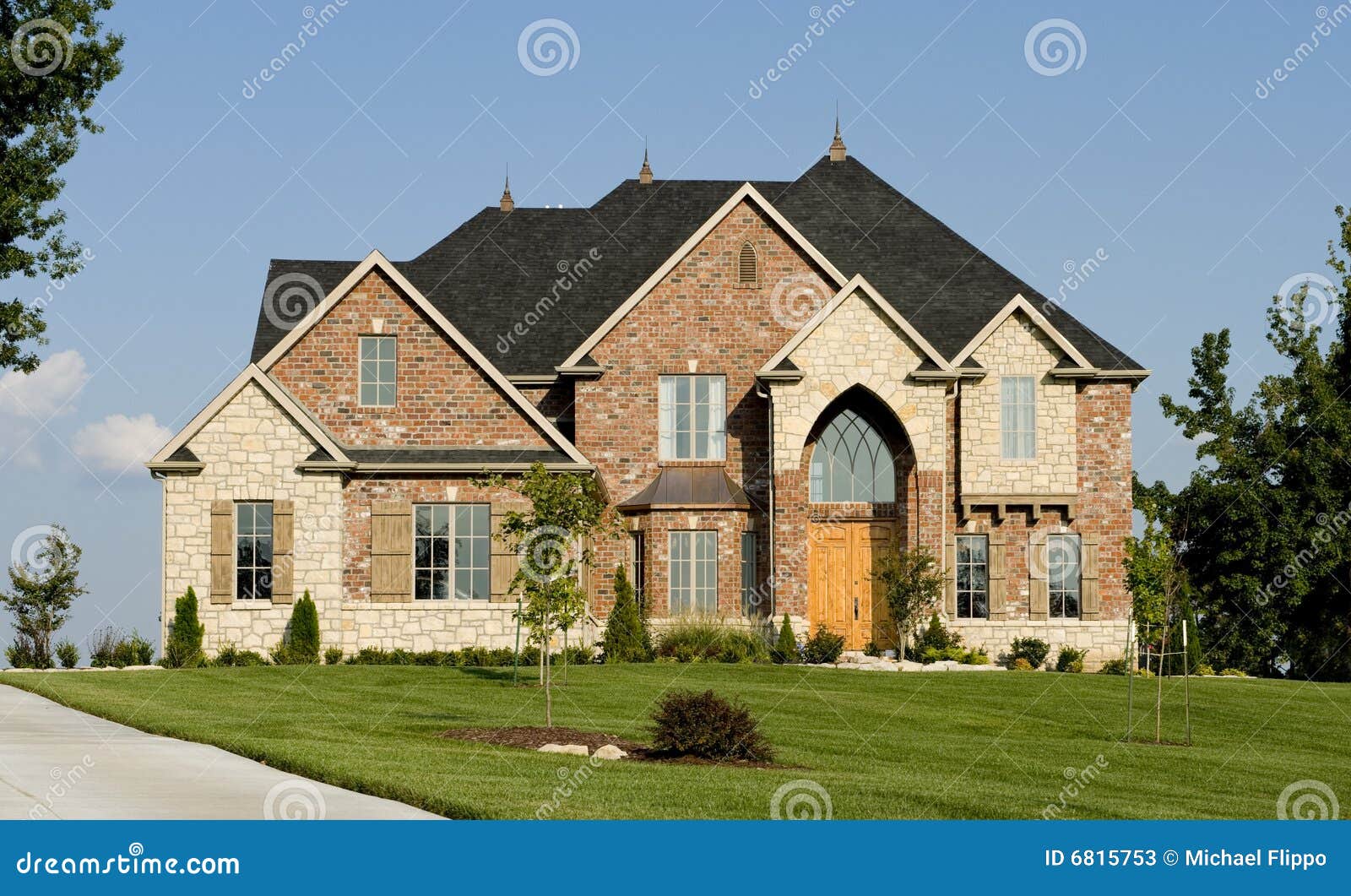 Beautiful Home or House stock image. Image of porch, property 6815753