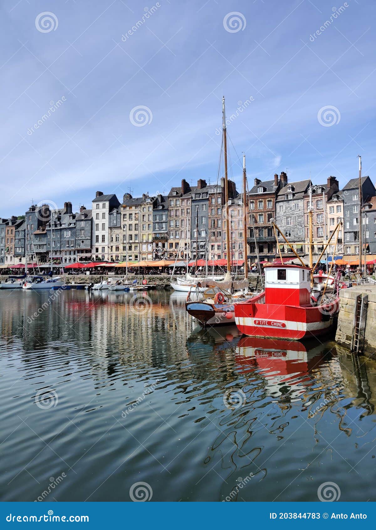 Beautiful Honfleur Port at Night France Editorial Stock Photo - Image ...