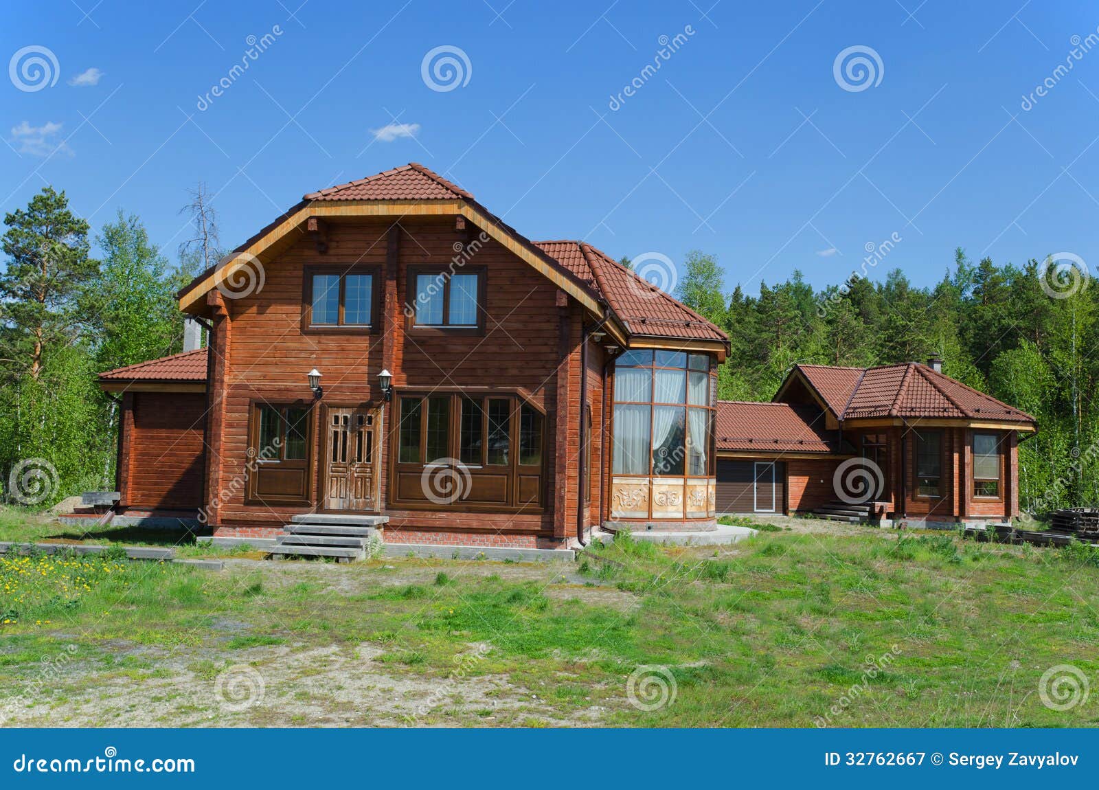 The Beautiful House on a Forest Glade Stock Image Image of forest
