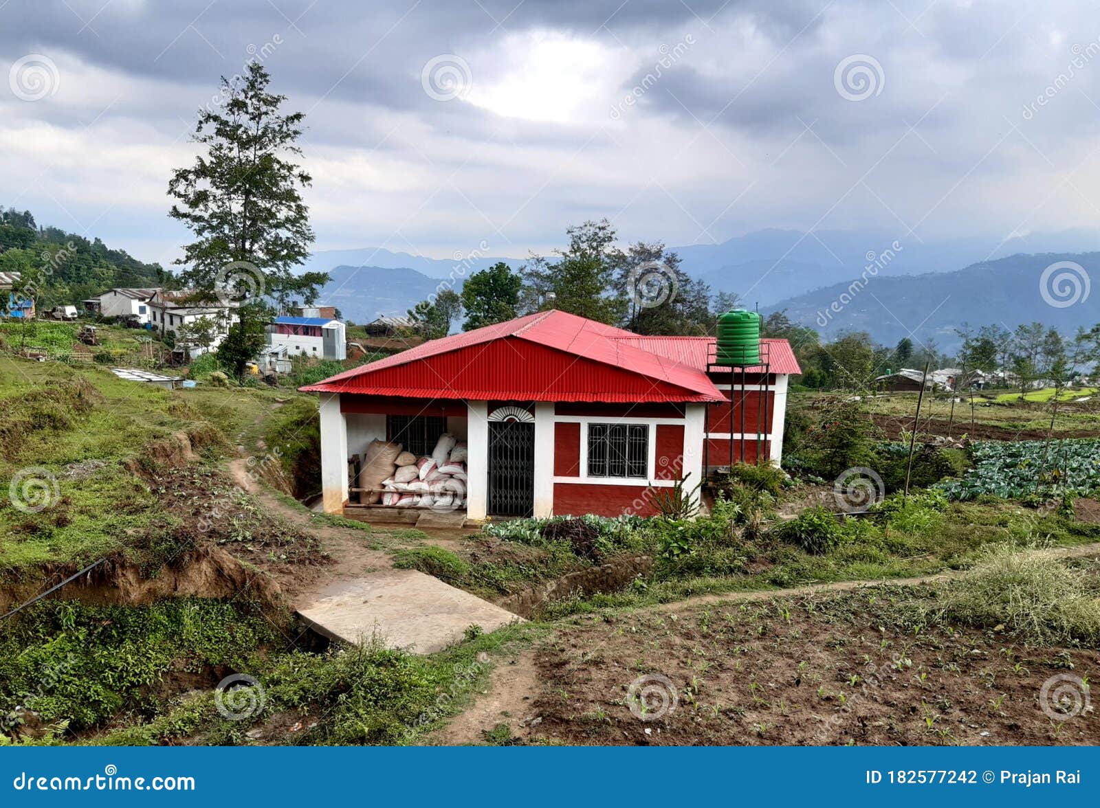 A Beautiful House of Nepali Village Stock Photo - Image of popular ...