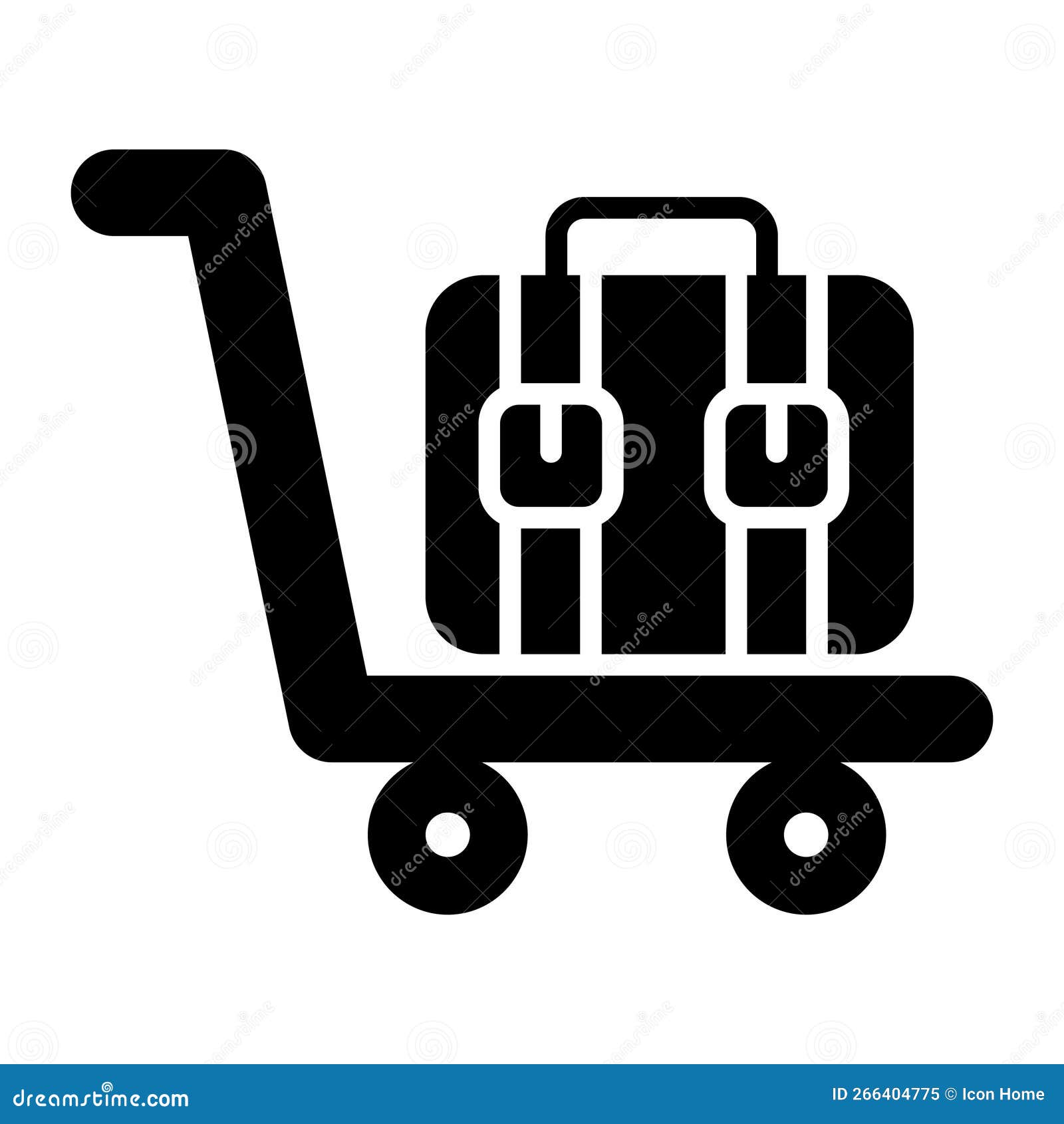 Beautiful Icon of Luggage Cart, Luggage Trolley Vector Stock Vector