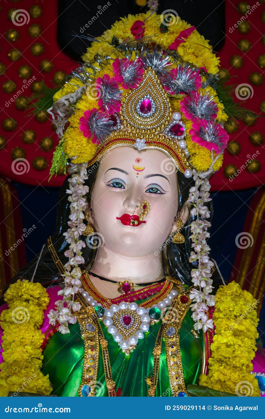 A Beautiful Idol of Maa Durga Stock Photo - Image of event ...