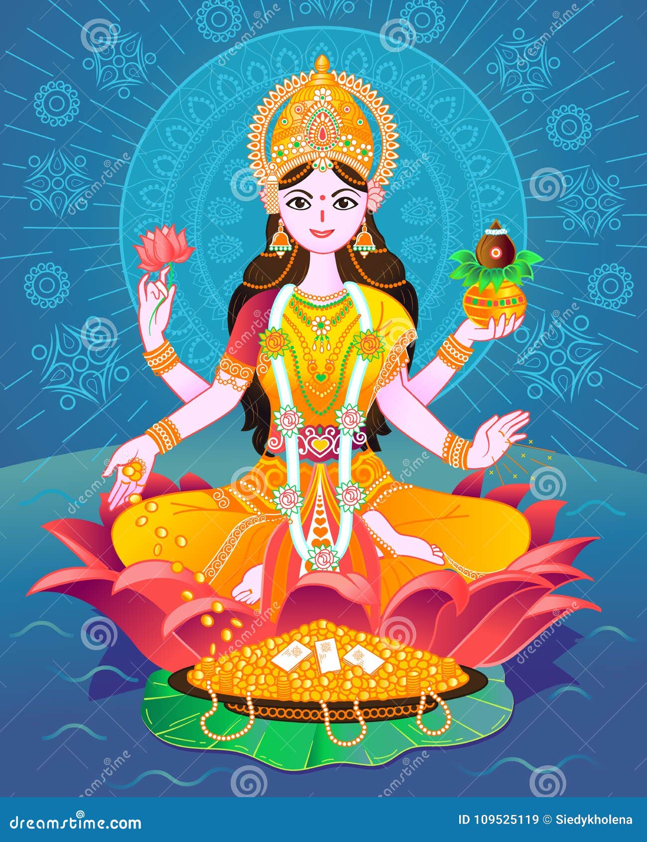DIY Colouring Wooden Goddess Lakshmi Activity Box – Lilthugs
