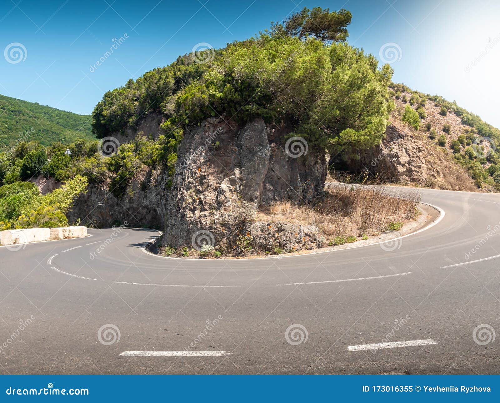 Beautiful Image of Sharp Hairpin Road Turn in the Mountains Stock Image Image of mountain
