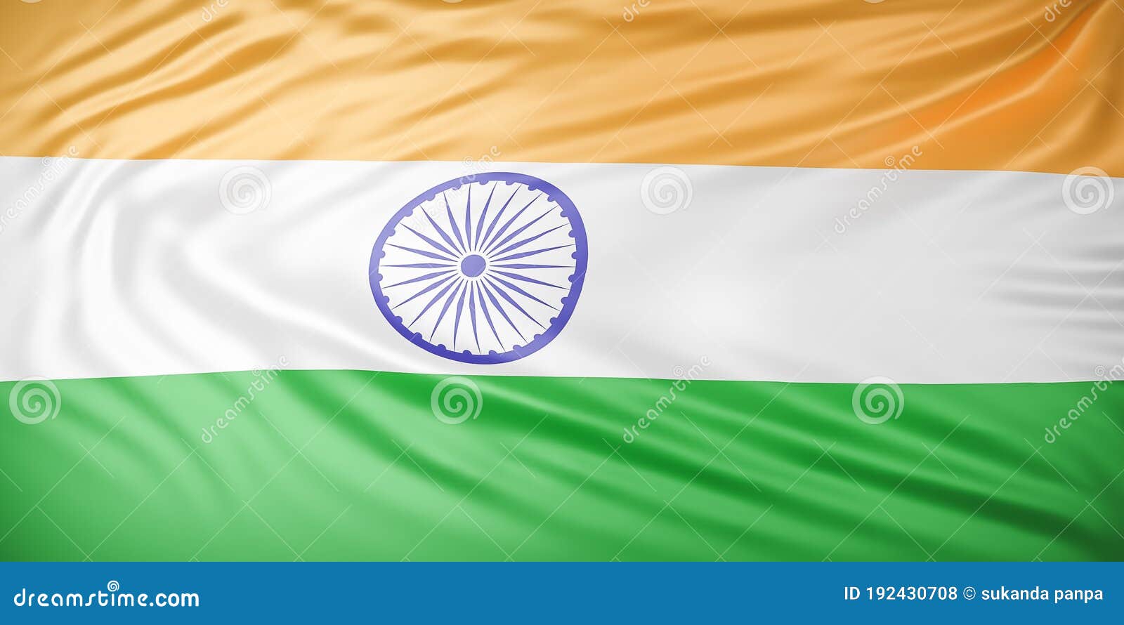 Beautiful India Flag Wave Close Up on Banner Background with Copy ...