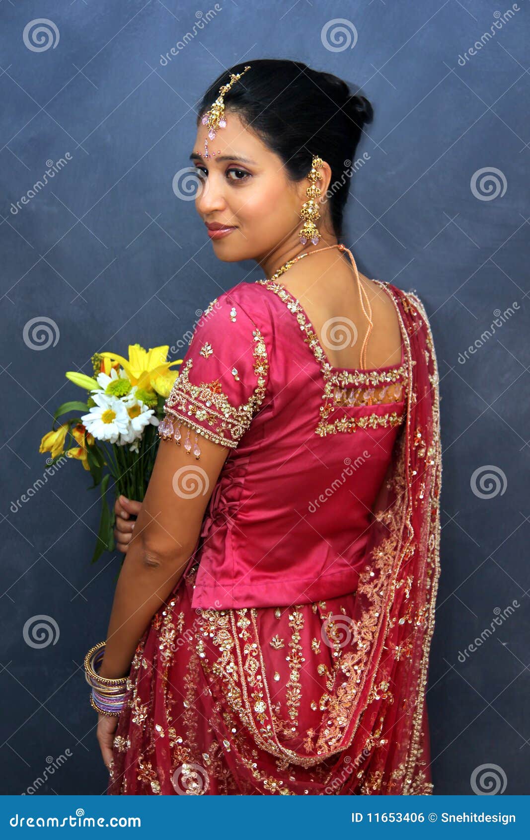 Beautiful Indian Bride stock photo. Image of girl, portrait - 11653406