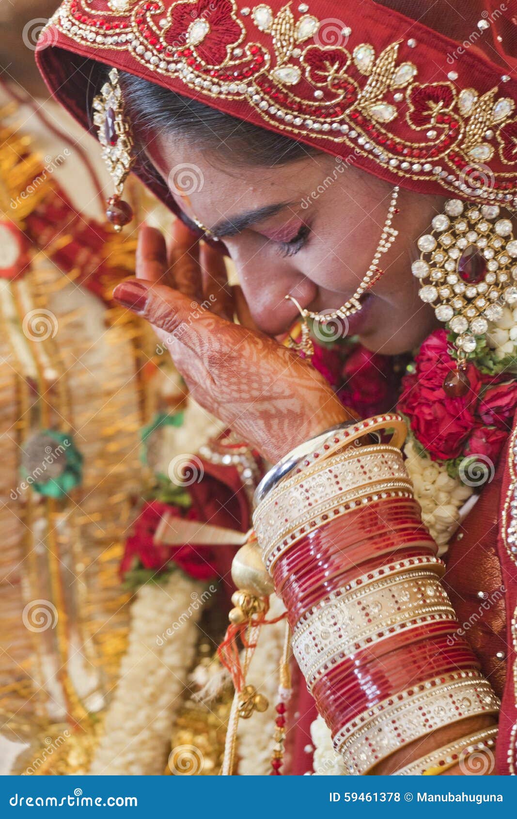 Beautiful Indian, Punjabi Bride Stock Photo - Image of smile ...