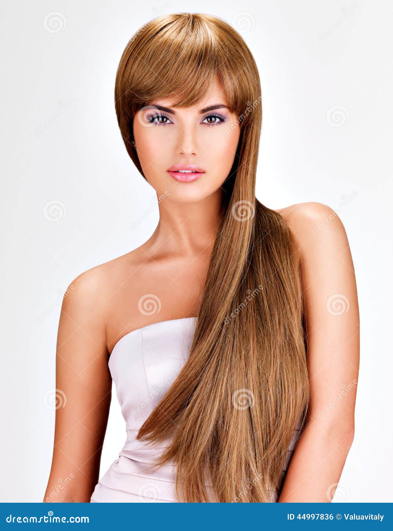 Beautiful Indian Woman with Long Straight Brown Hair Stock Photo - Image of  posing, hair: 44997836