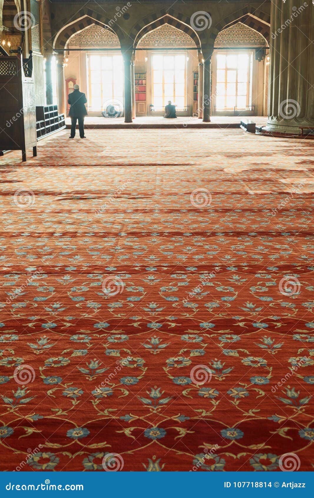 Beautiful Interior Inside A Blue Mosque Editorial Stock