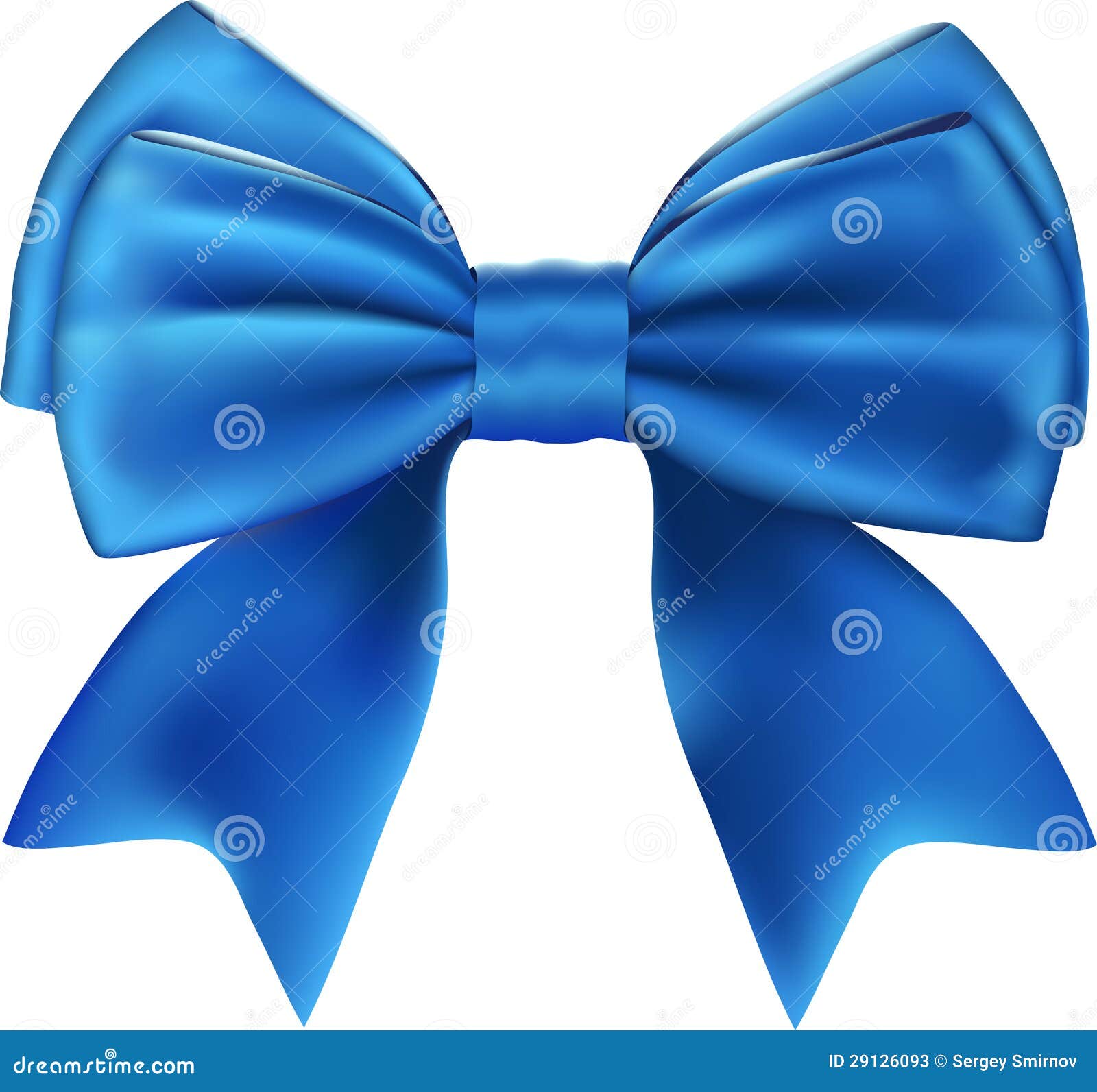 Beautiful Isolated Blue Bow Stock Vector Illustration of ornament