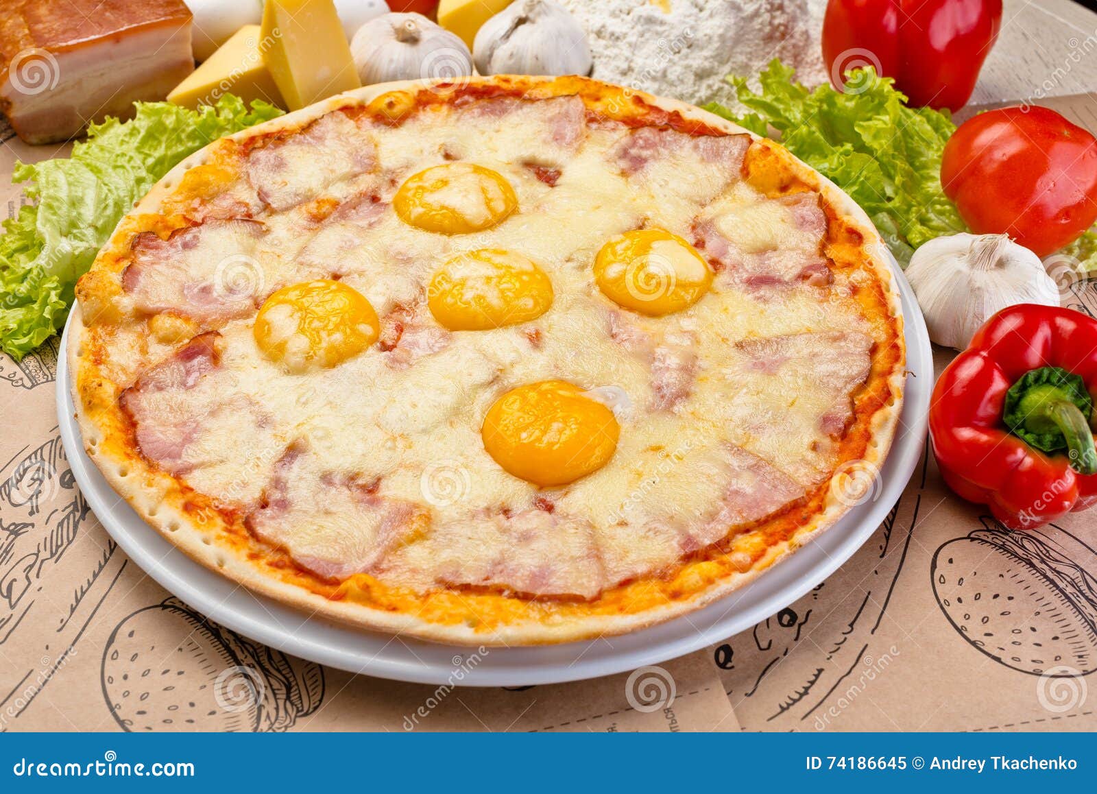 Beautiful Italian Pizza Stock Image Image Of Closeup 74186645