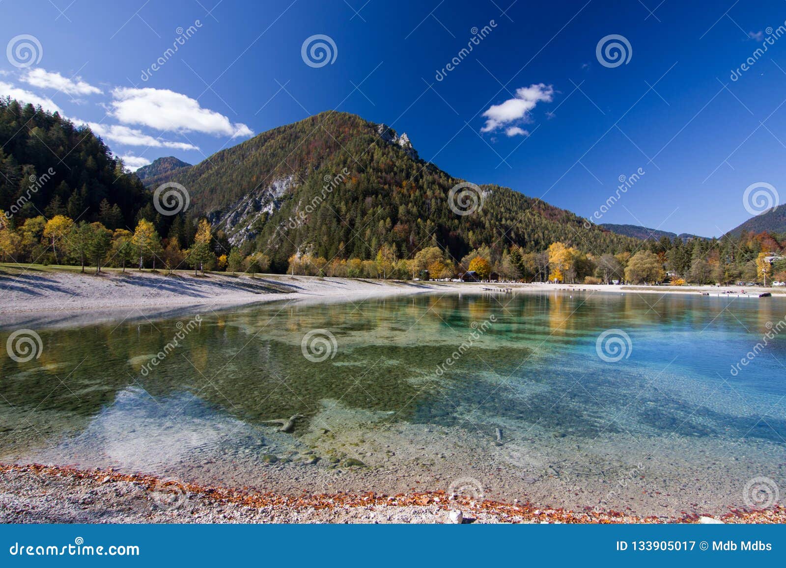 beautiful jasna lake at kranjska gora in slovenia