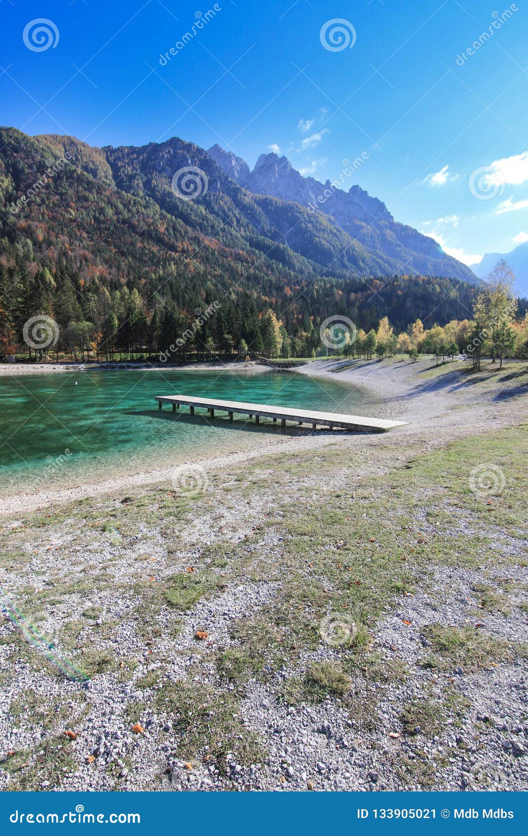 beautiful jasna lake at kranjska gora in slovenia