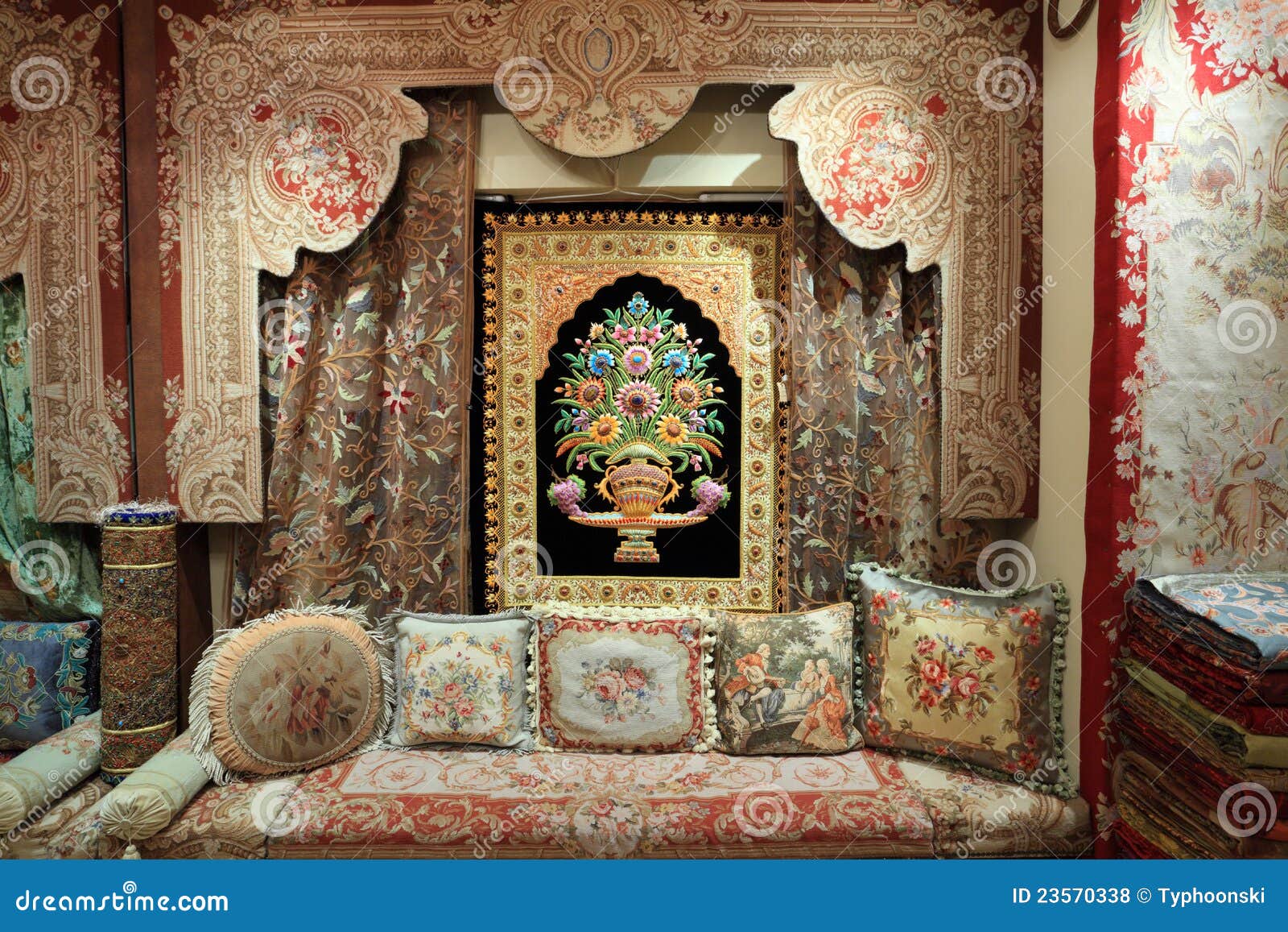 Beautiful Kashmir carpets stock photo. Image of shop 23570338