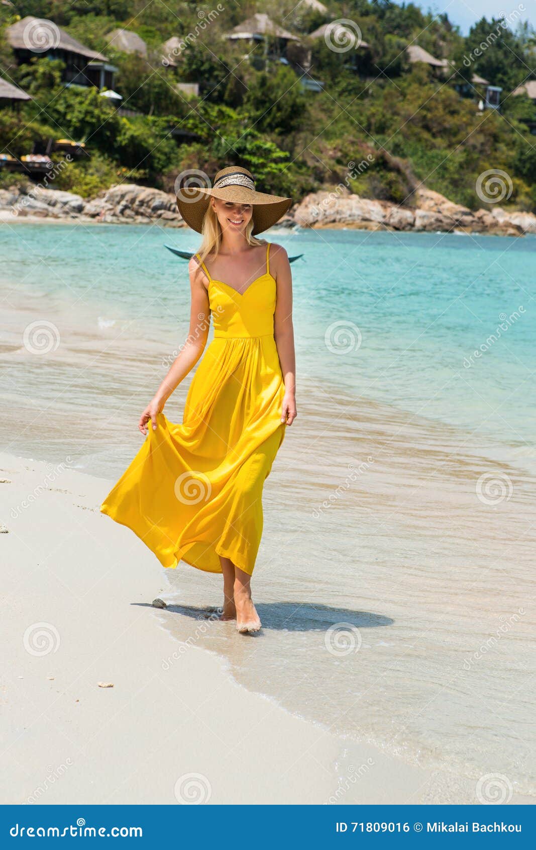 Beautiful Lady on the Beach Stock Photo - Image of beautiful, pretty ...