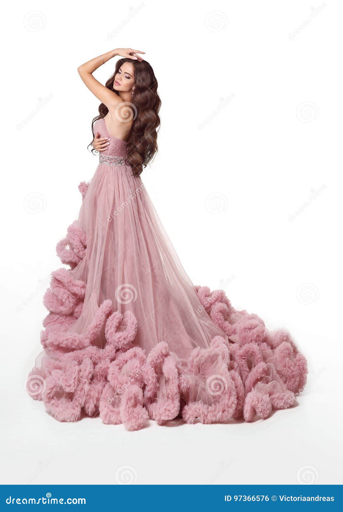 Young Fairy Pink Dress Hairstyle Curls Stock Photo 1262066320 | Shutterstock