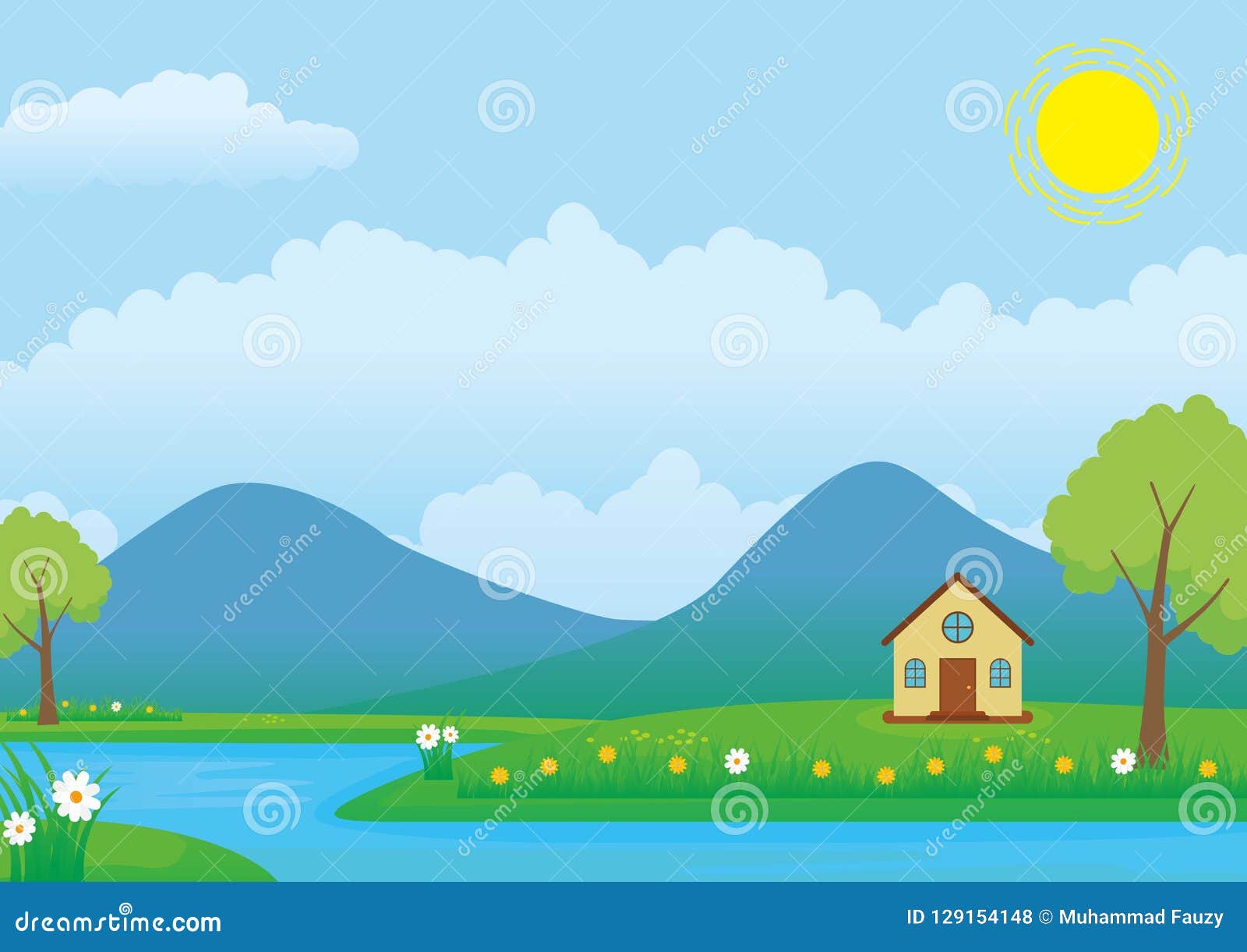 Landscape Background Vector Landscape Background Vector