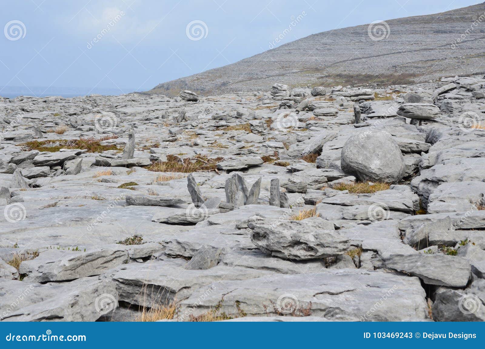 beautiful landscape of the rocky land and the blue skies