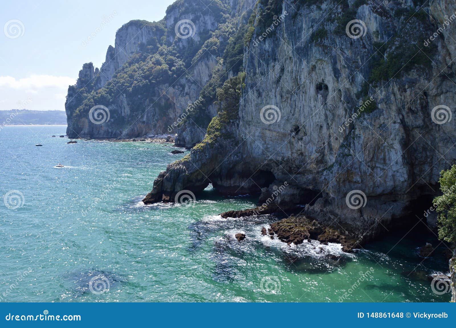 beautiful landscape of  the cantabrian sea