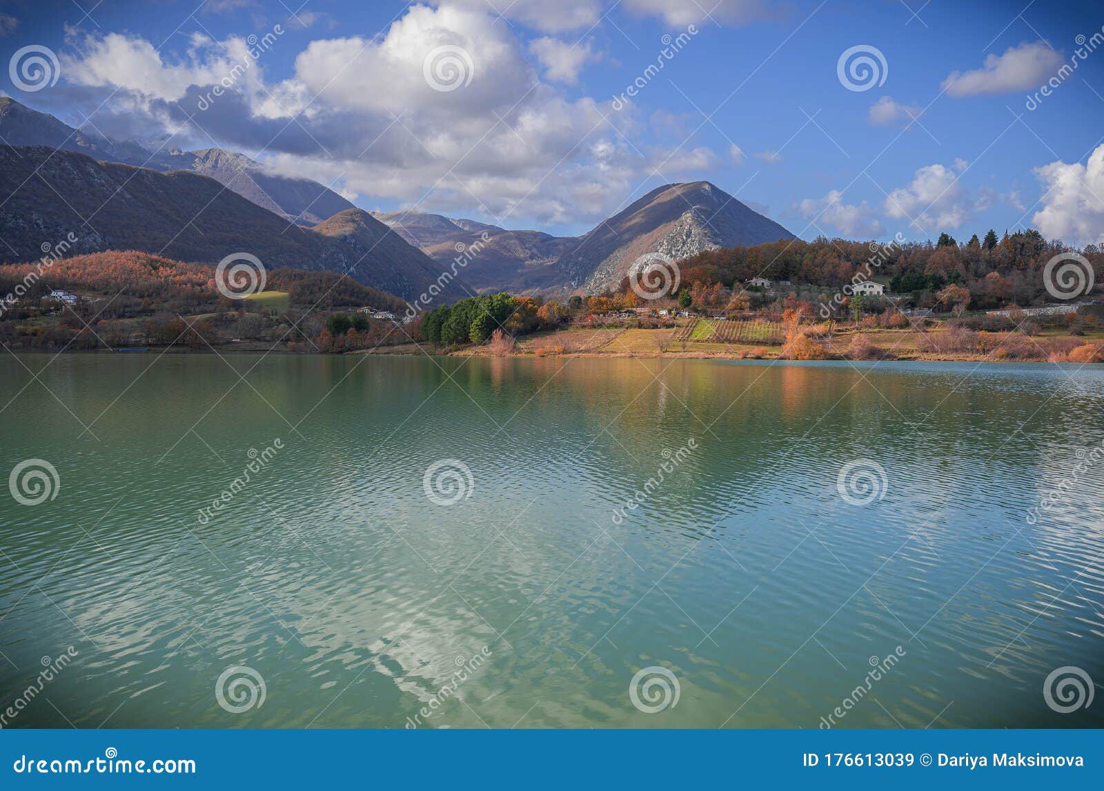 Beautiful Landscape with Castel San Vincenzo Lake in Molise, Italy ...