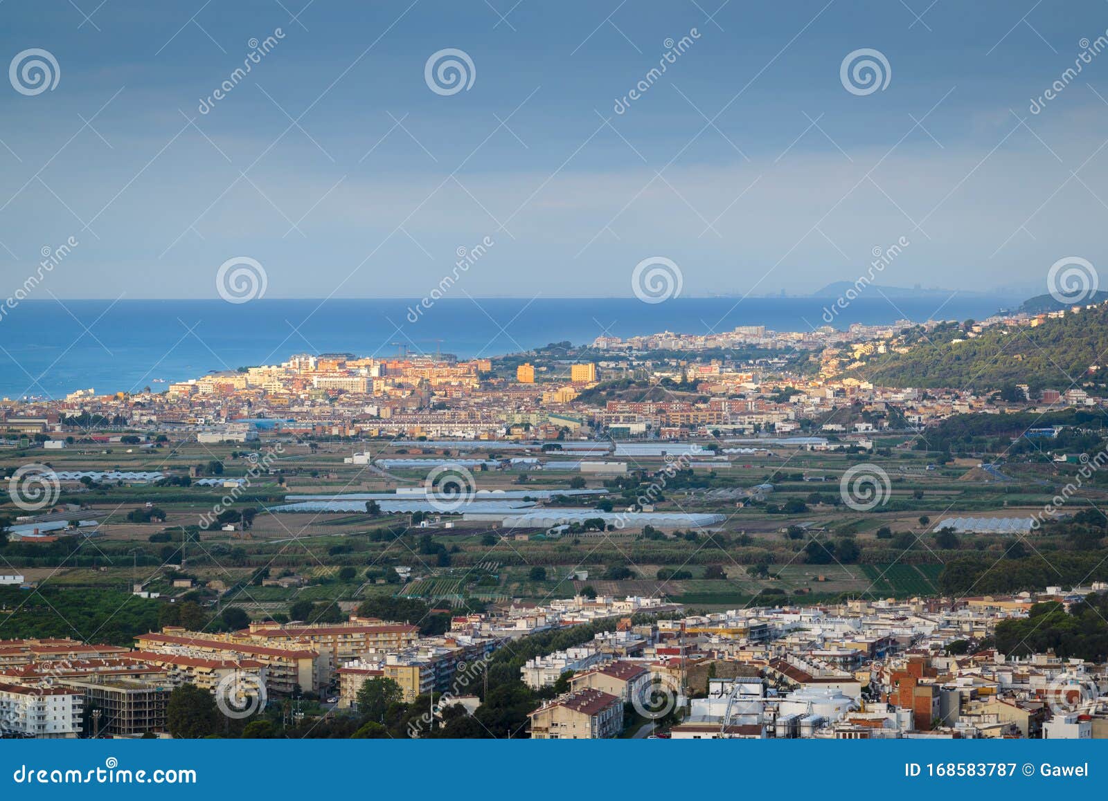 landscape of malgrat de mar in spain