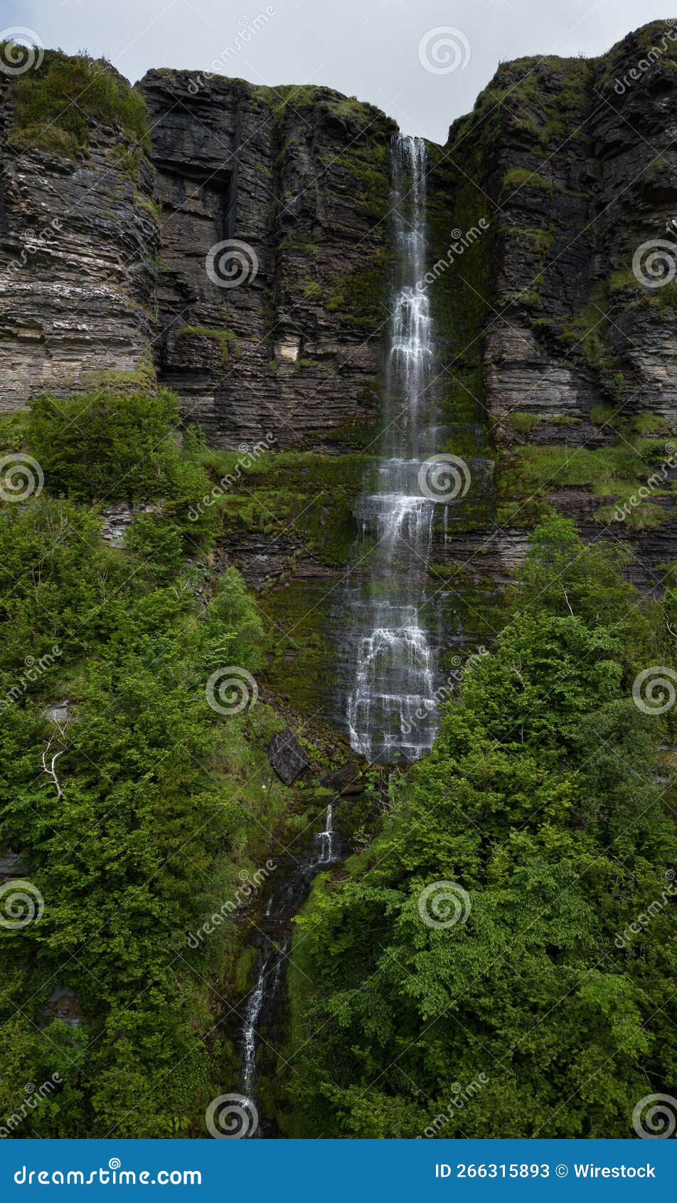 Beautiful Landscape of the Devils Chimney in Ireland Stock Image