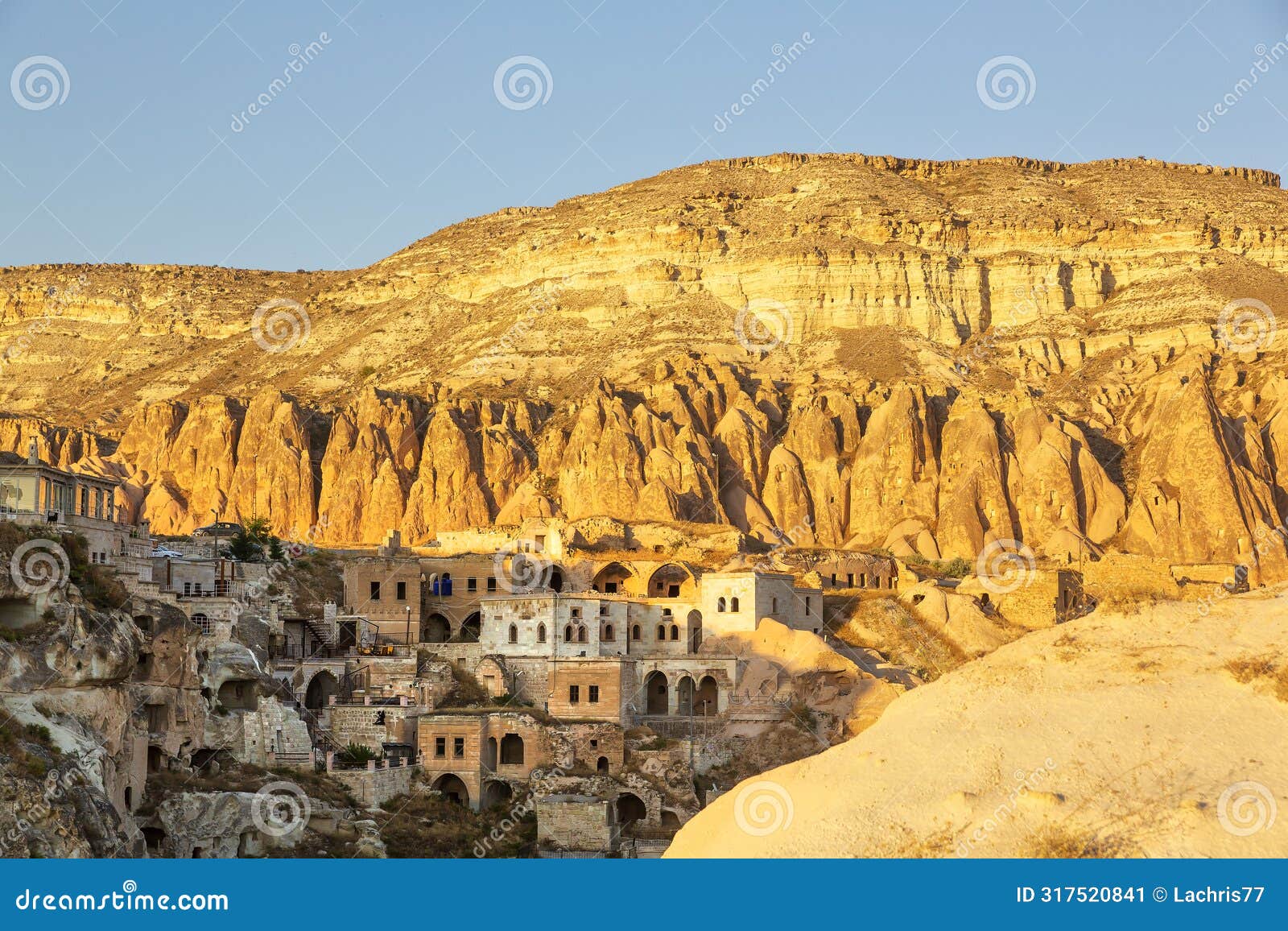 beautiful landscape glimpse of cavusin in cappadocia
