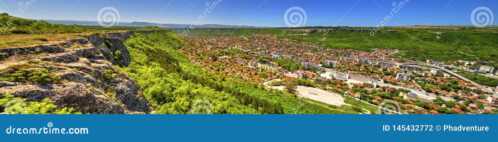 beautiful landscape over provadia town in bulgaria