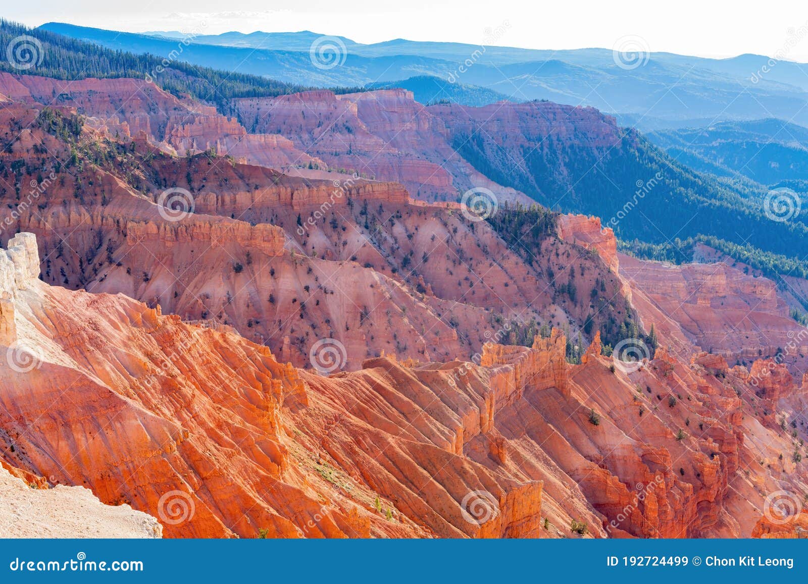 beautiful landscape saw from sunset view overlook of cedar breaks national monument