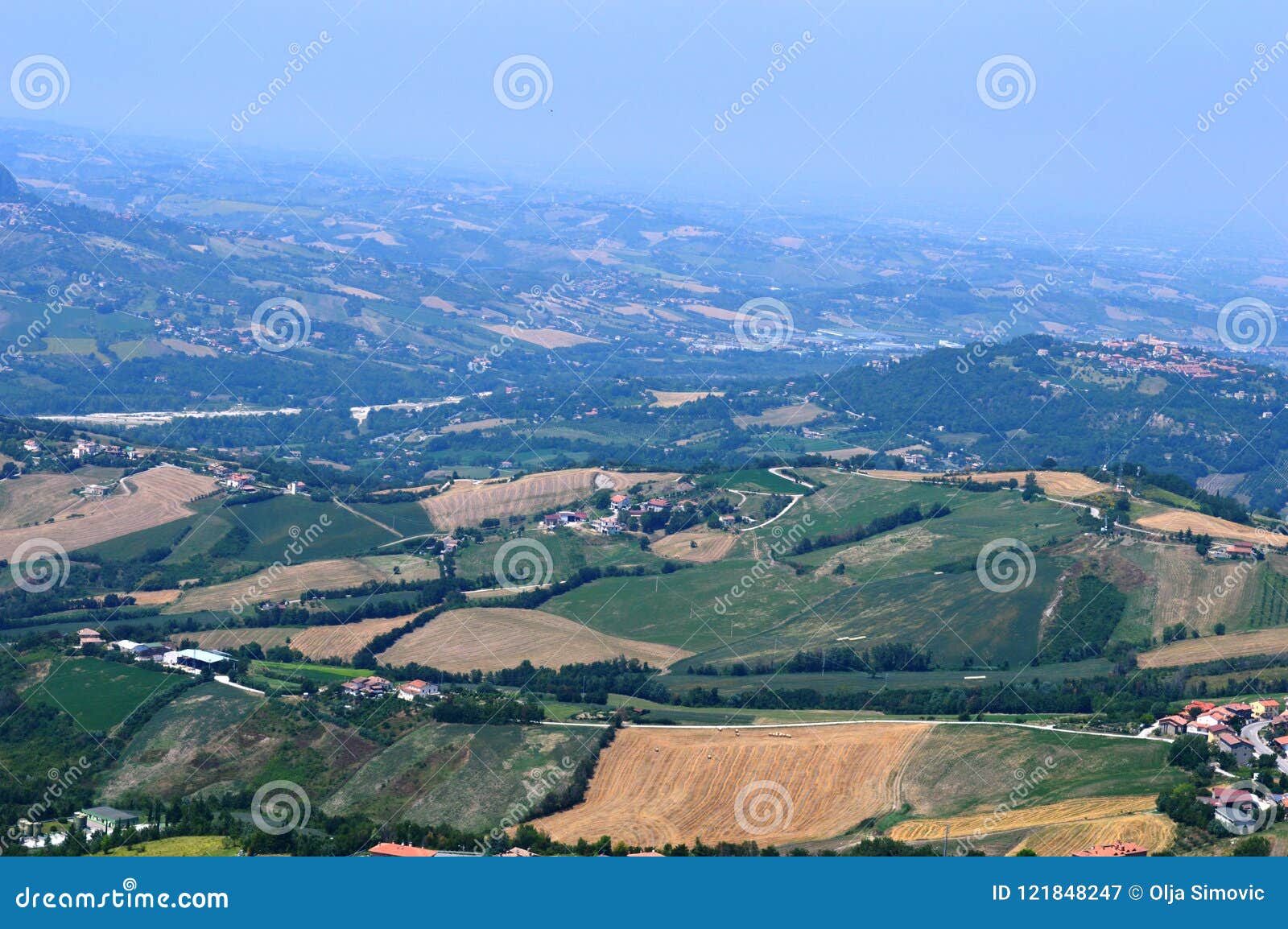 Landscape from the Tower of San Marino Stock Image Image of beautiful, landscape 121848247