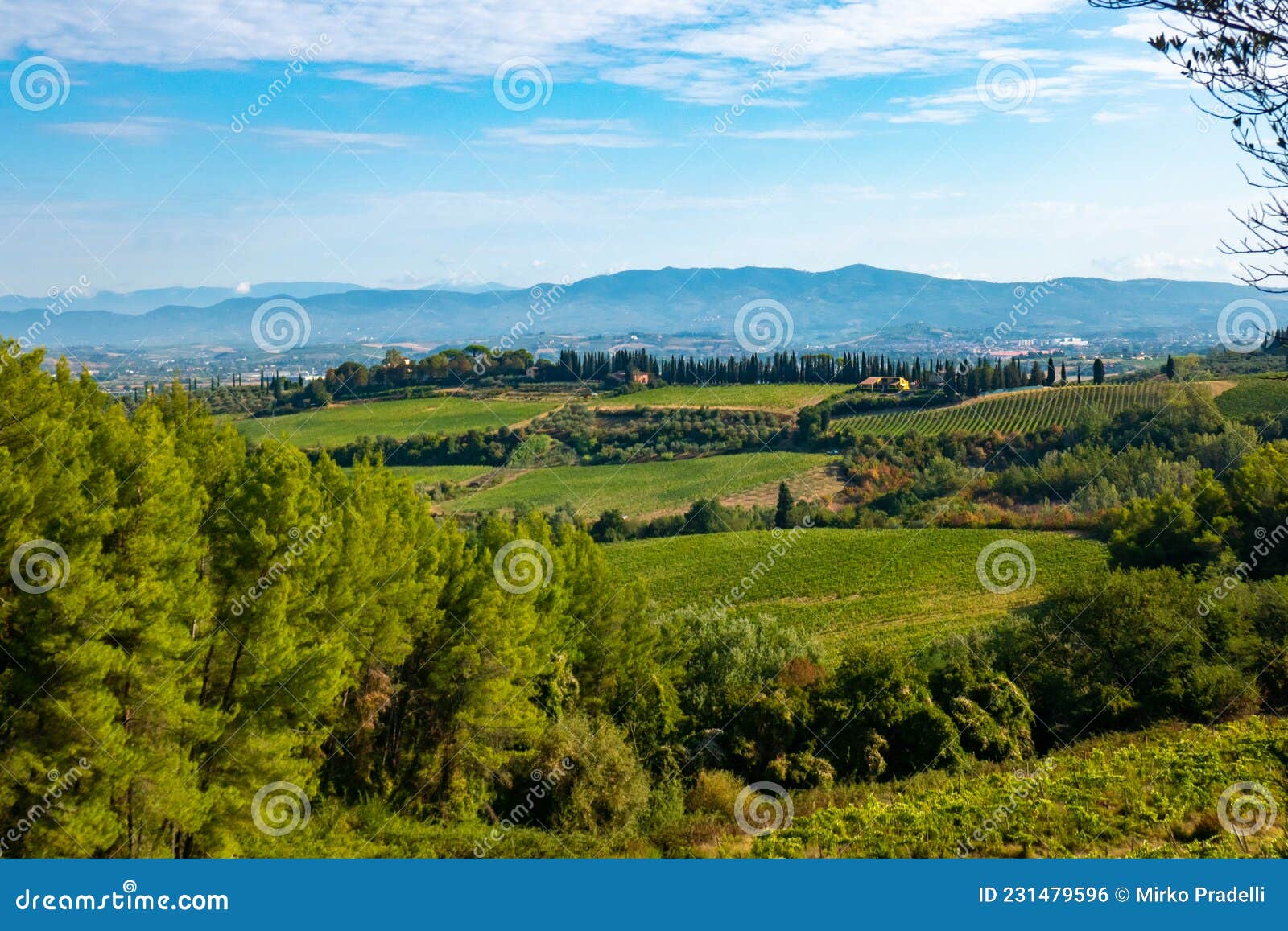 landscape from via francigena, tuscany