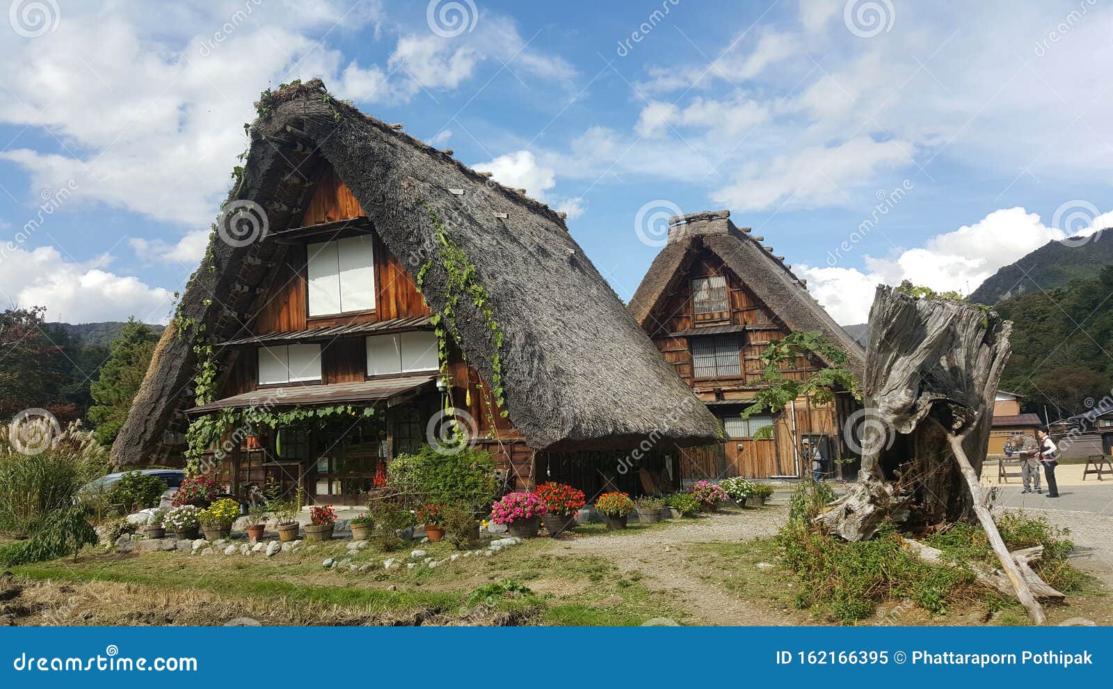 Japanese Art Board Painting Thatched Roof House Countryside Shikishi P, Online Shop