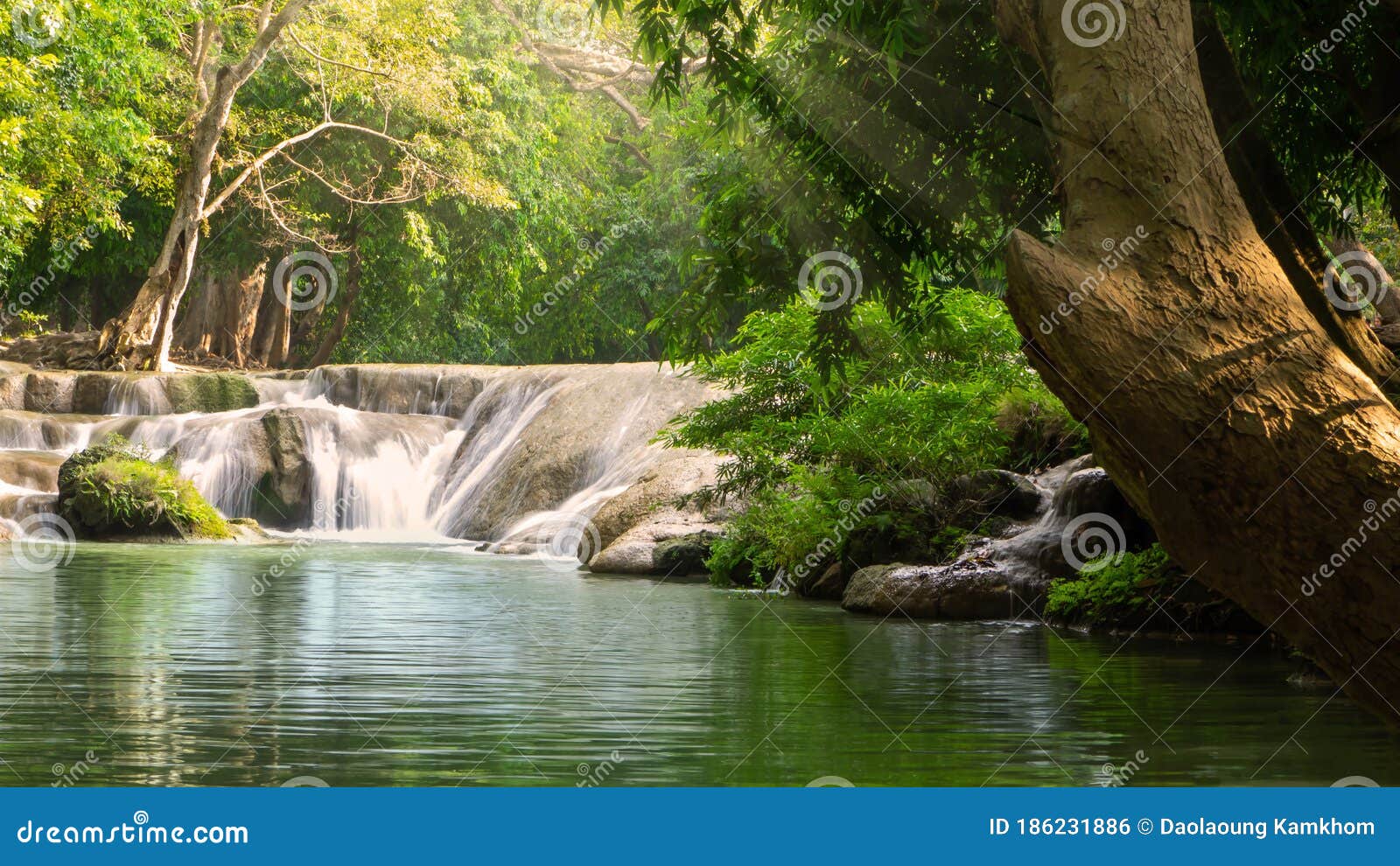 muak lek waterfall in thailand