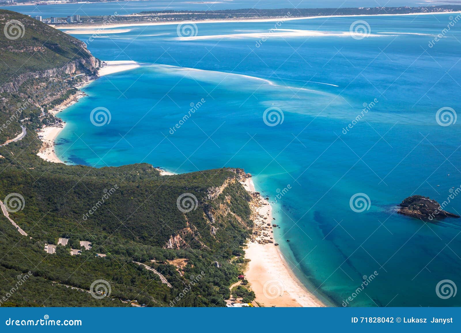 beautiful landscape view of the national park arrabida in setubal,portugal.