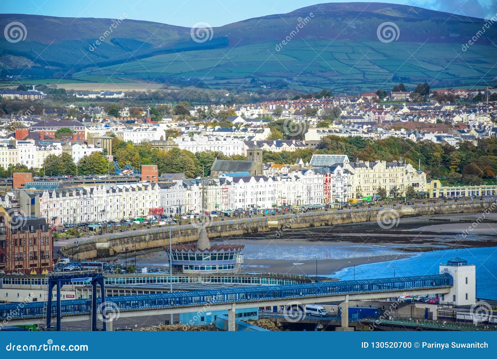 Beautiful Landscape of Town of Douglas in the Isle of Man Image - Image of beachfront, isle: 130520700