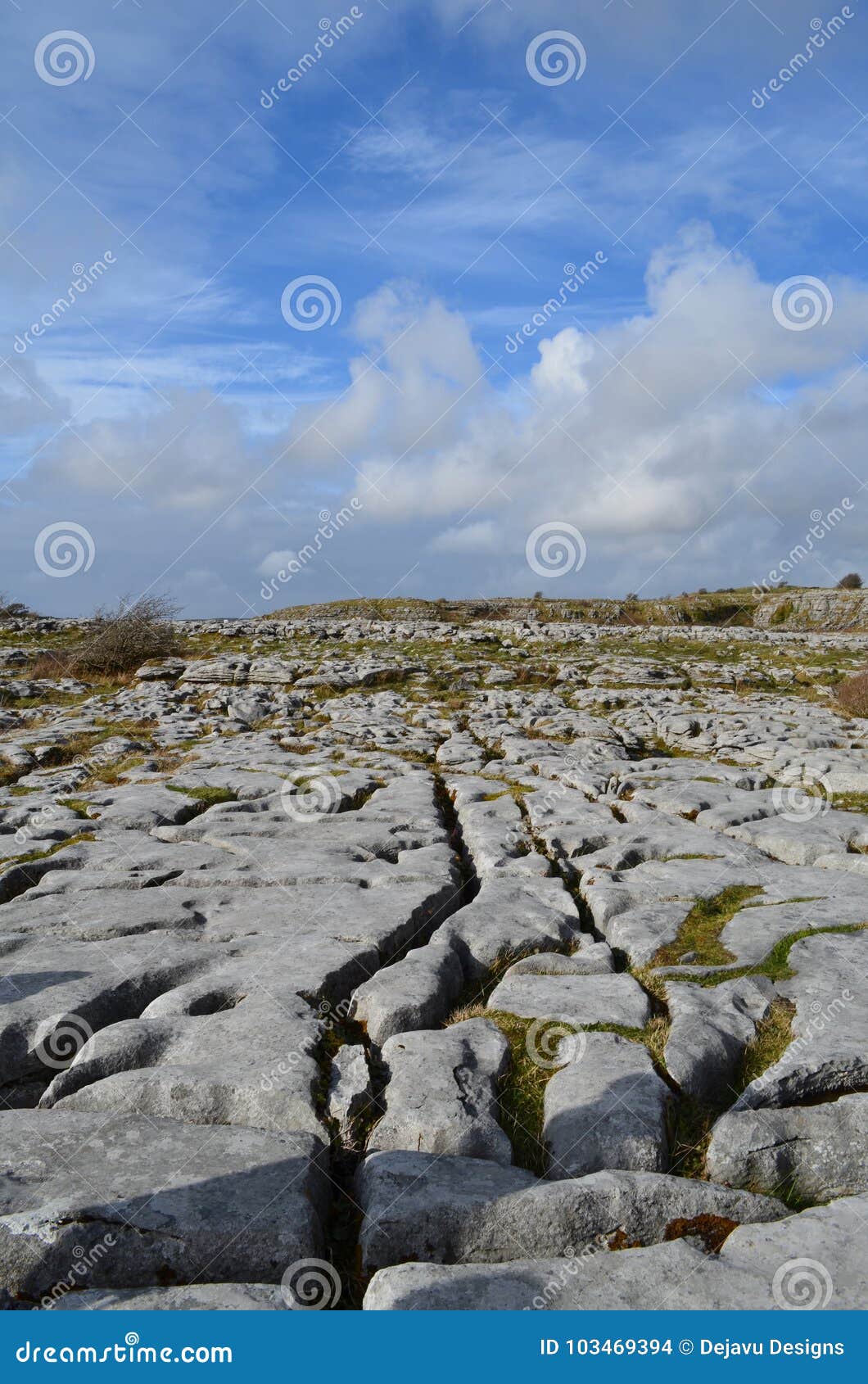 Stunning Landscape of Burren Park with White and Gray Rocks Stock Photo ...