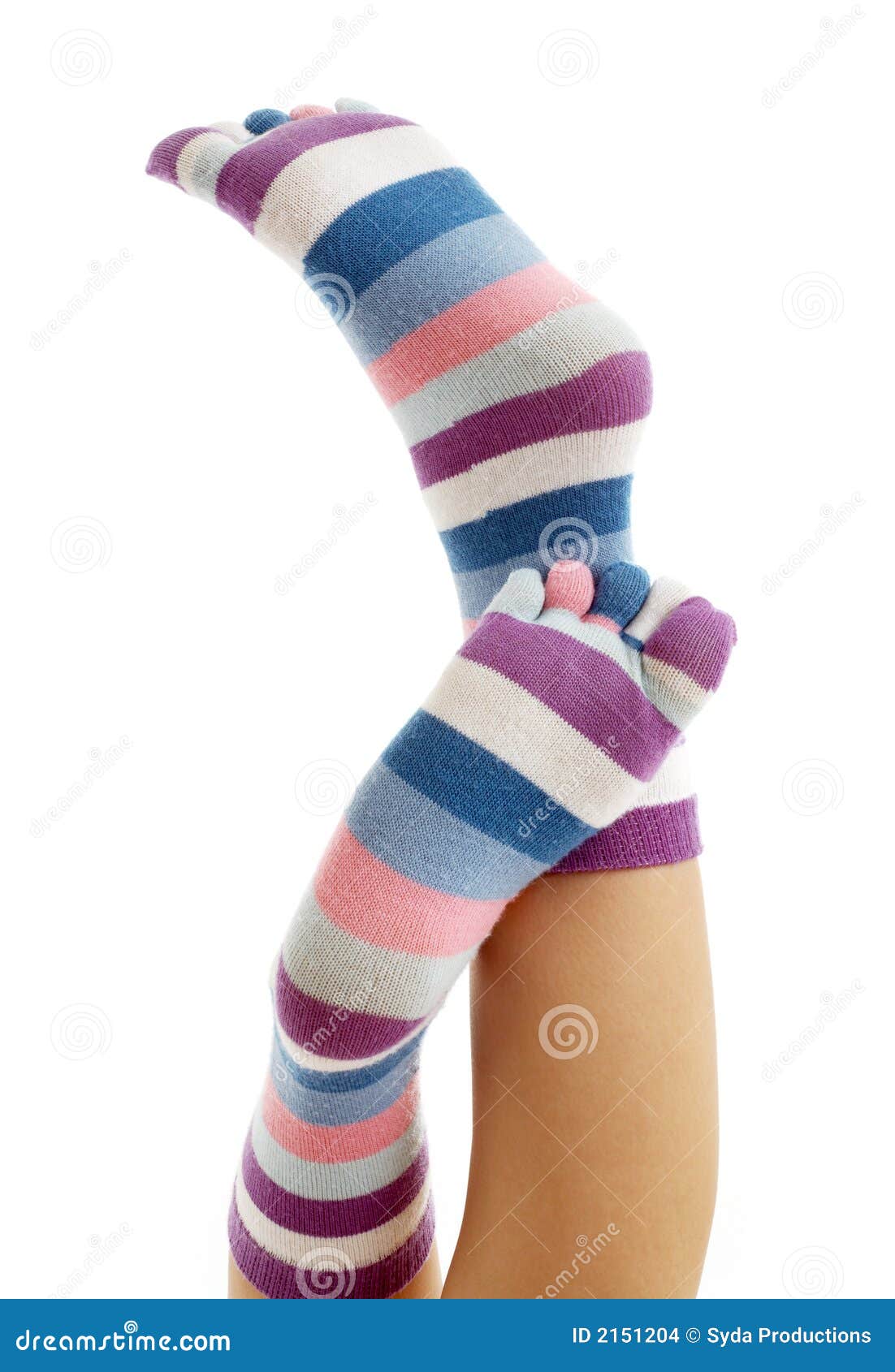 Beautiful Legs in Funny Socks Stock Photo Image of blue, color 2151204