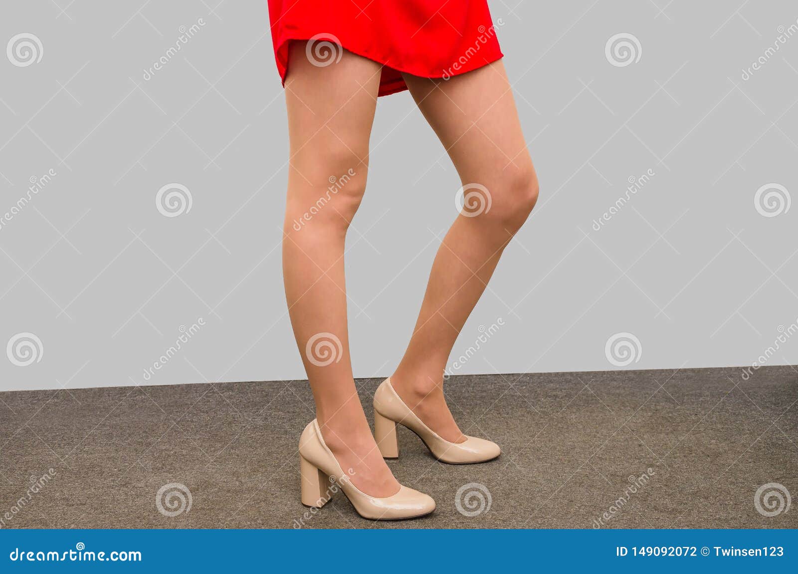 Woman's Legs Red Image & Photo (Free Trial)