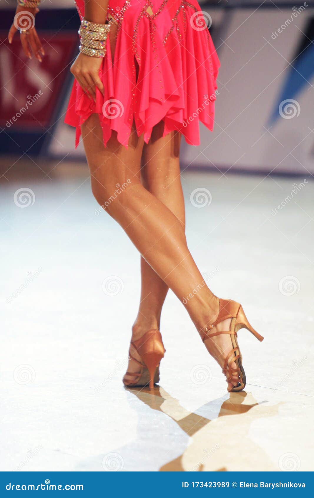 Beautiful Legs Of Woman Dancing Latin Dances Stock Image Image Of 